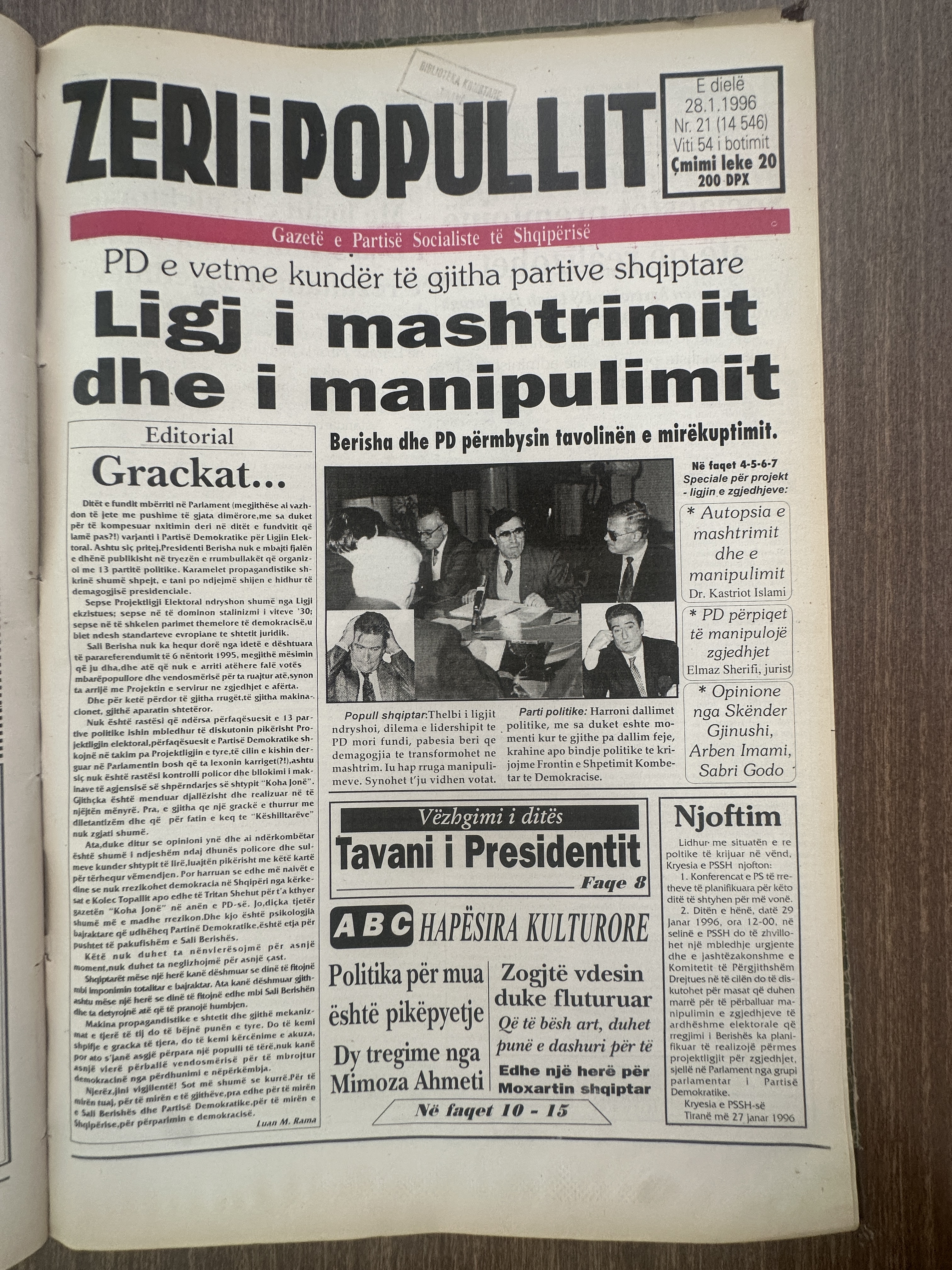 Zëri i Popullit 1996-01-28