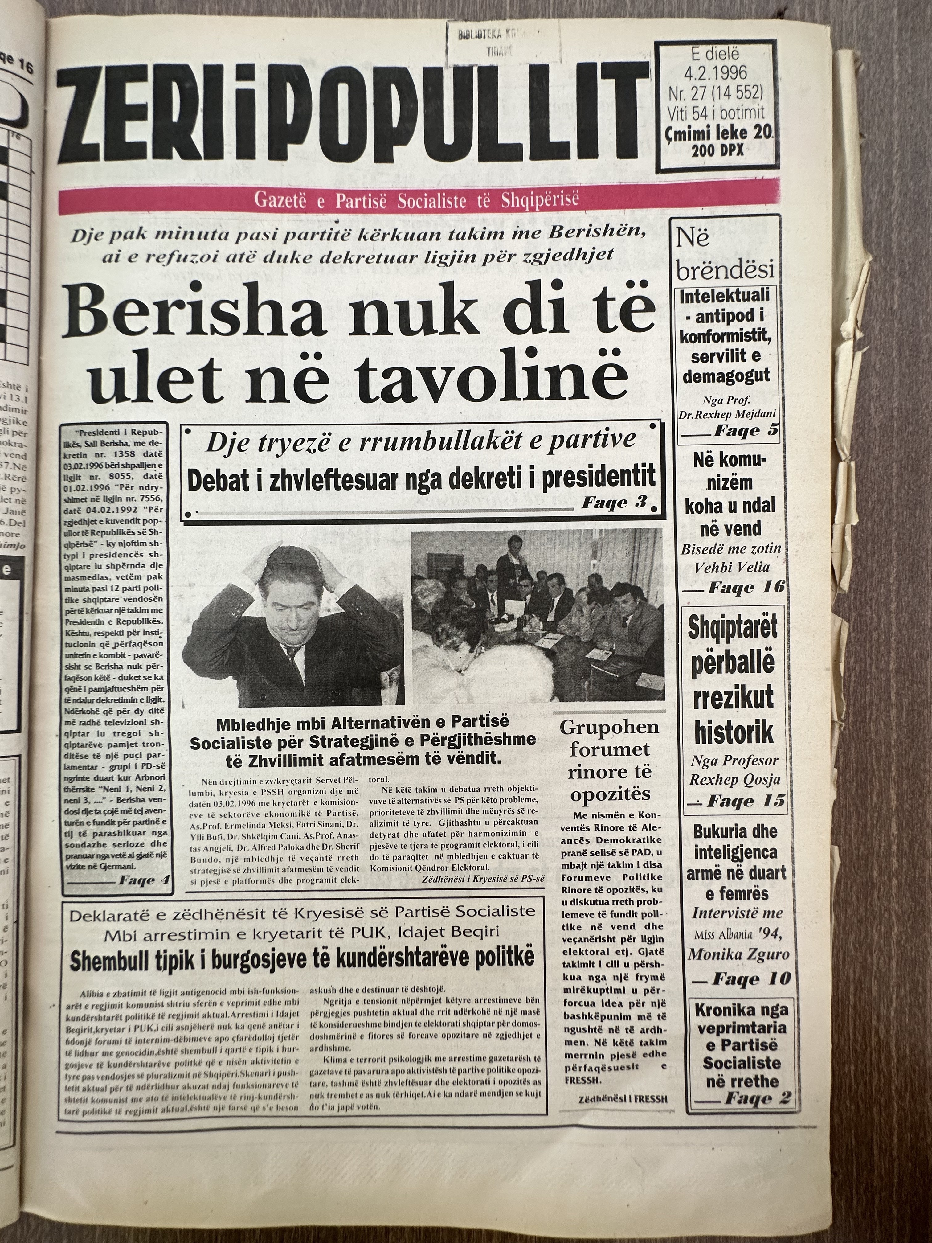 Zëri i Popullit 1996-02-04
