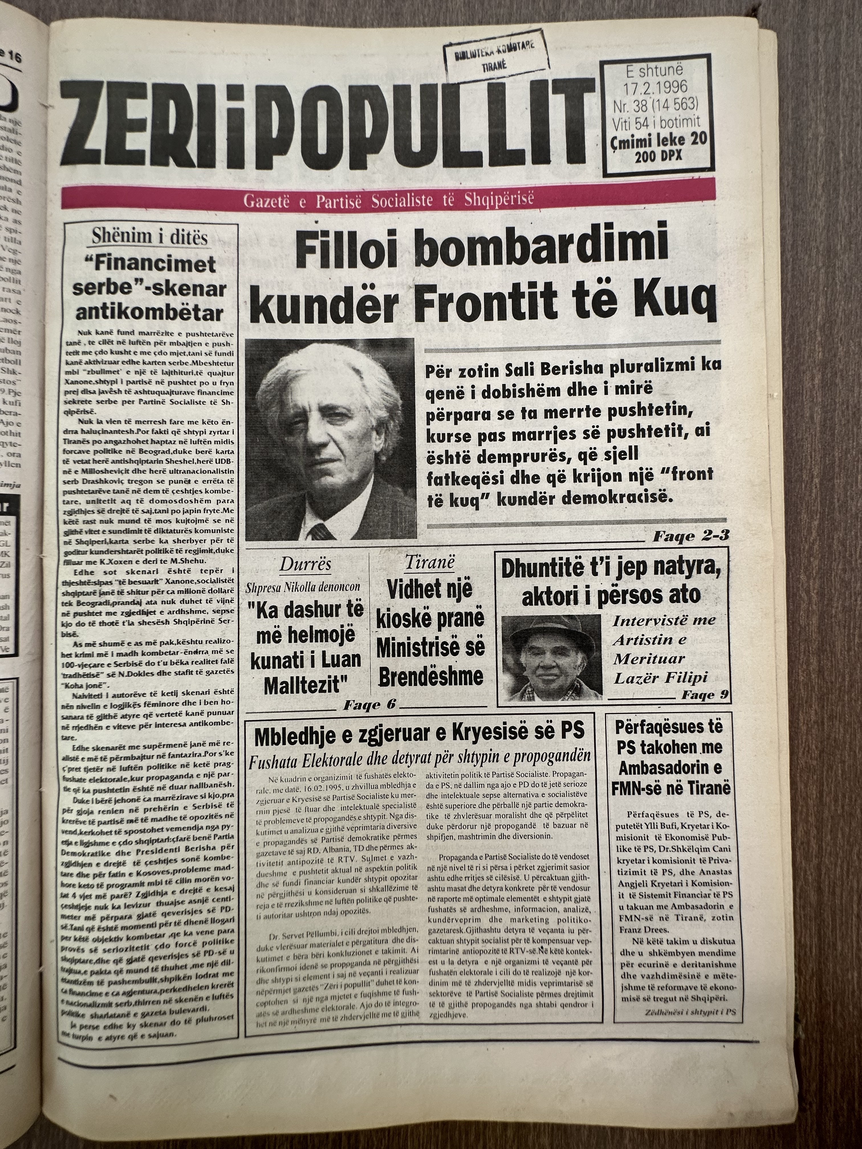 Zëri i Popullit 1996-02-17
