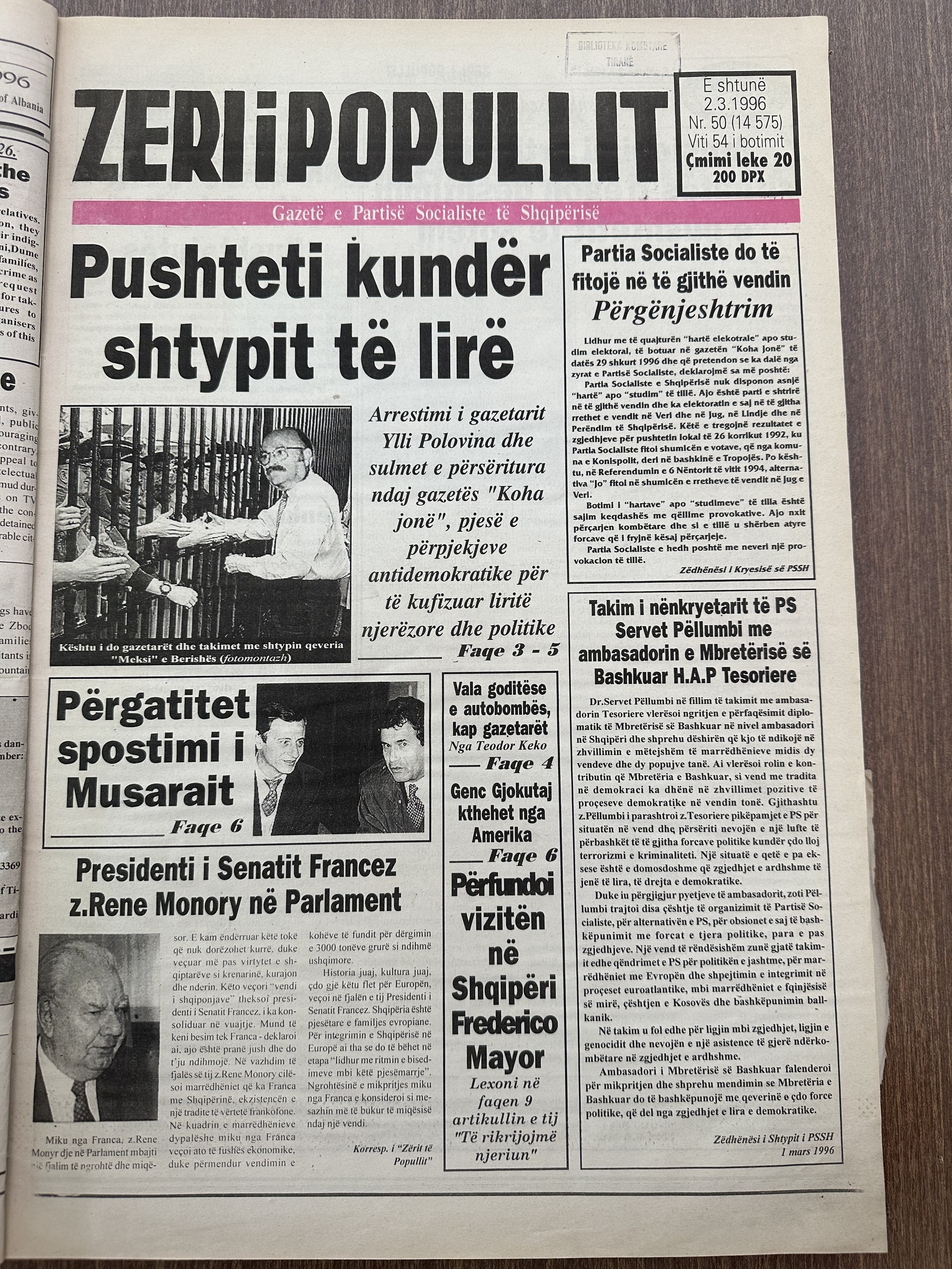 Zëri i Popullit 1996-03-23
