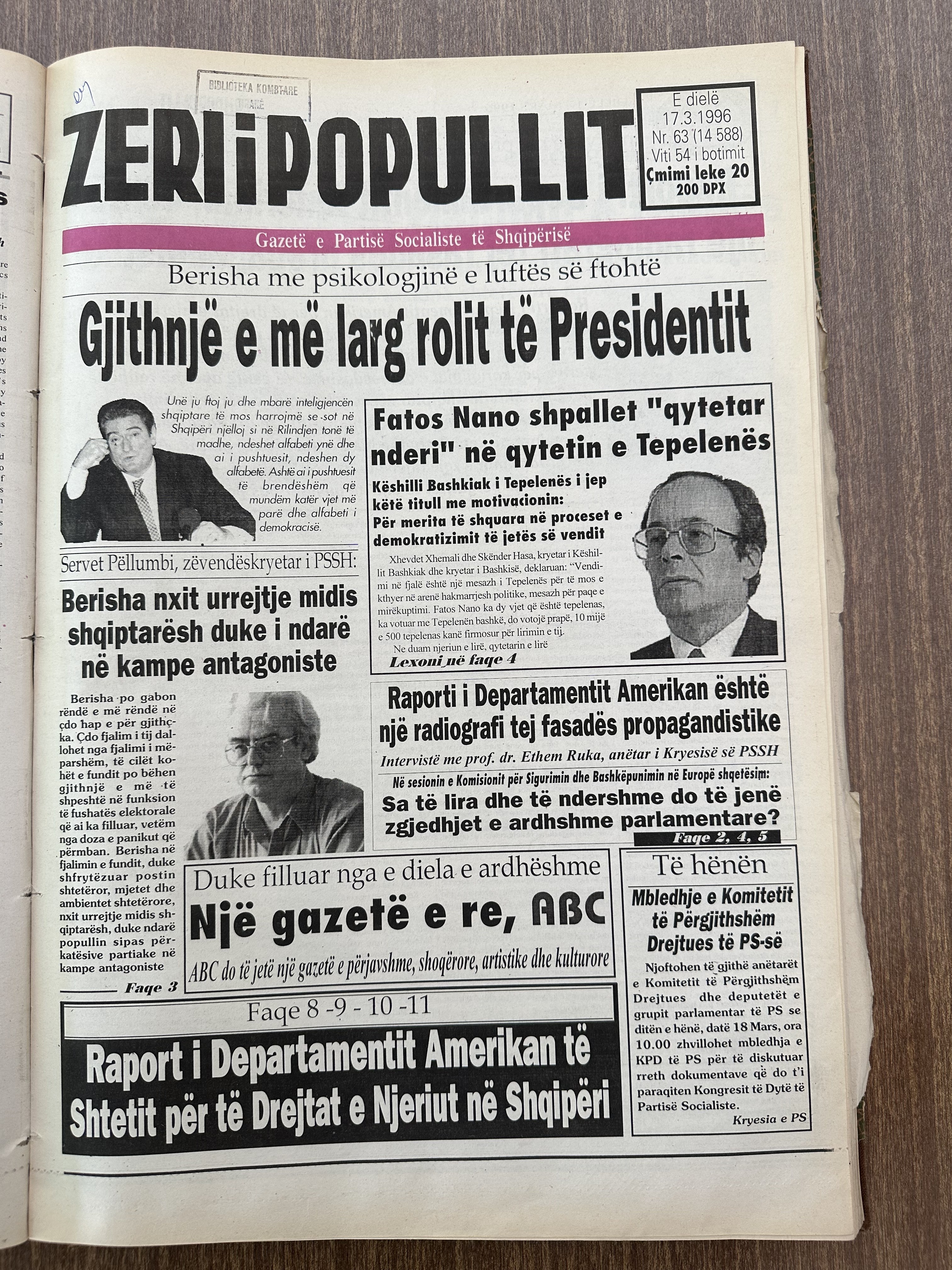 Zëri i Popullit 1996-03-17