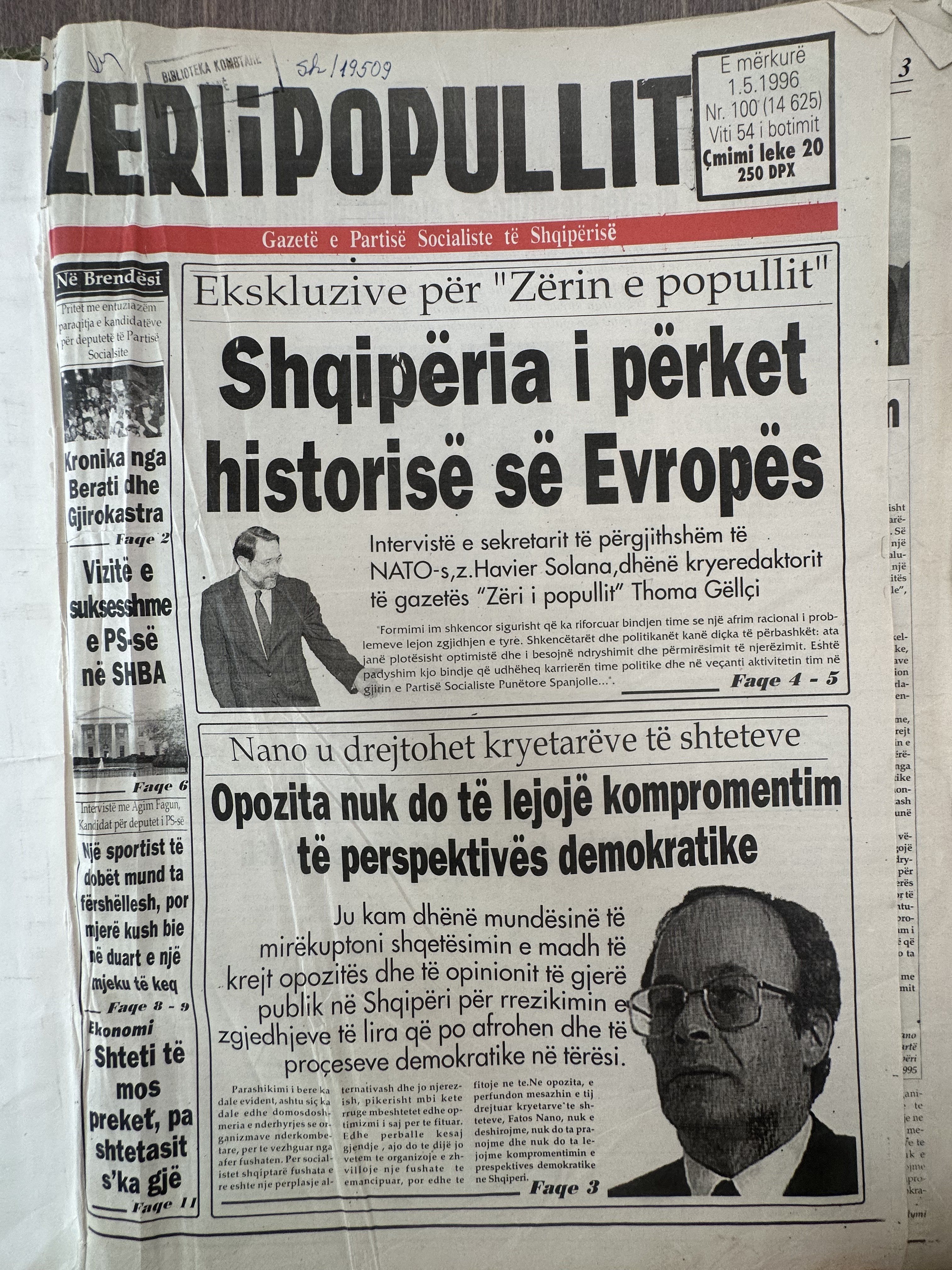 Zëri i Popullit 1996-05-01