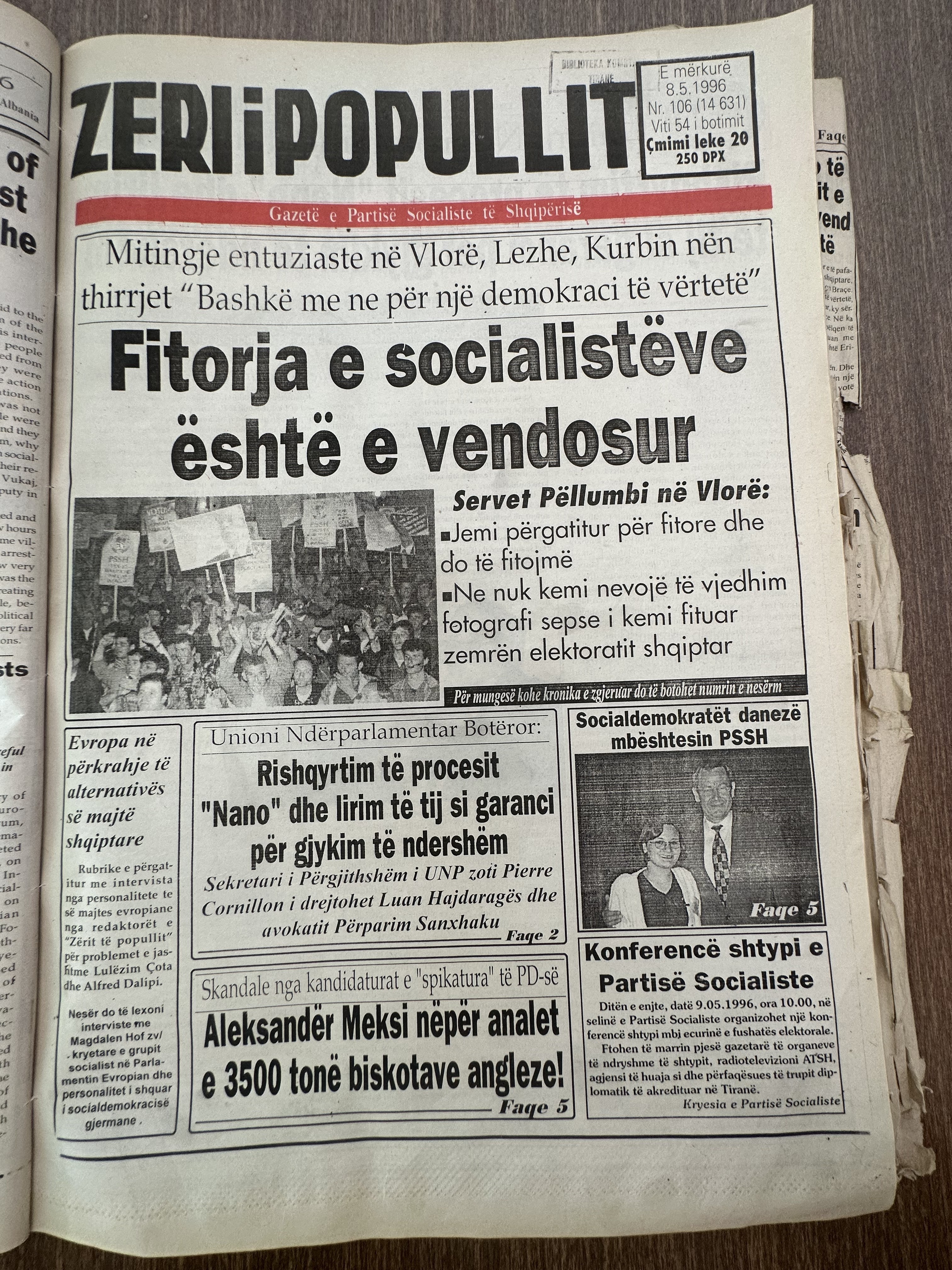Zëri i Popullit 1996-05-08