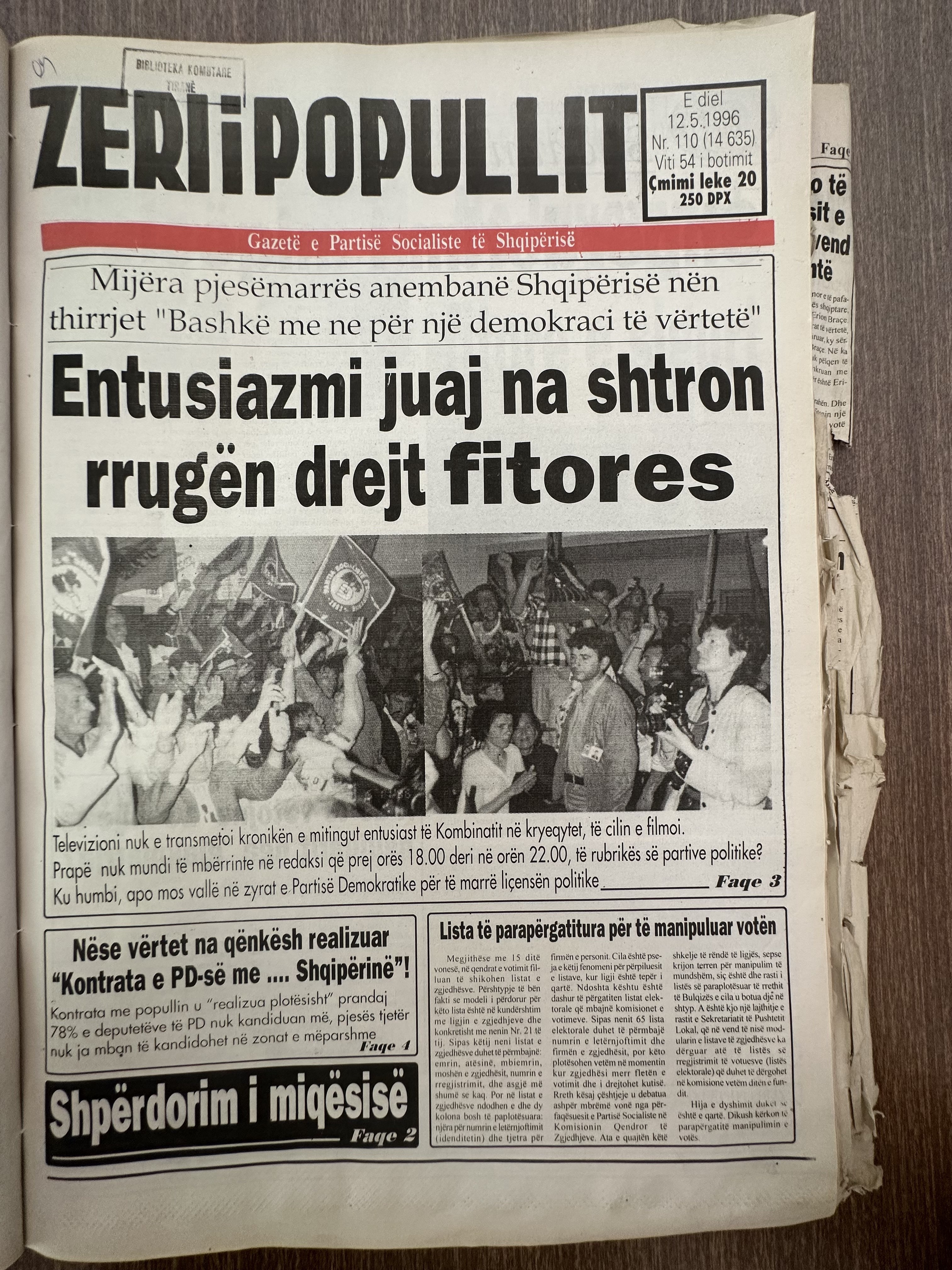 Zëri i Popullit 1996-05-12