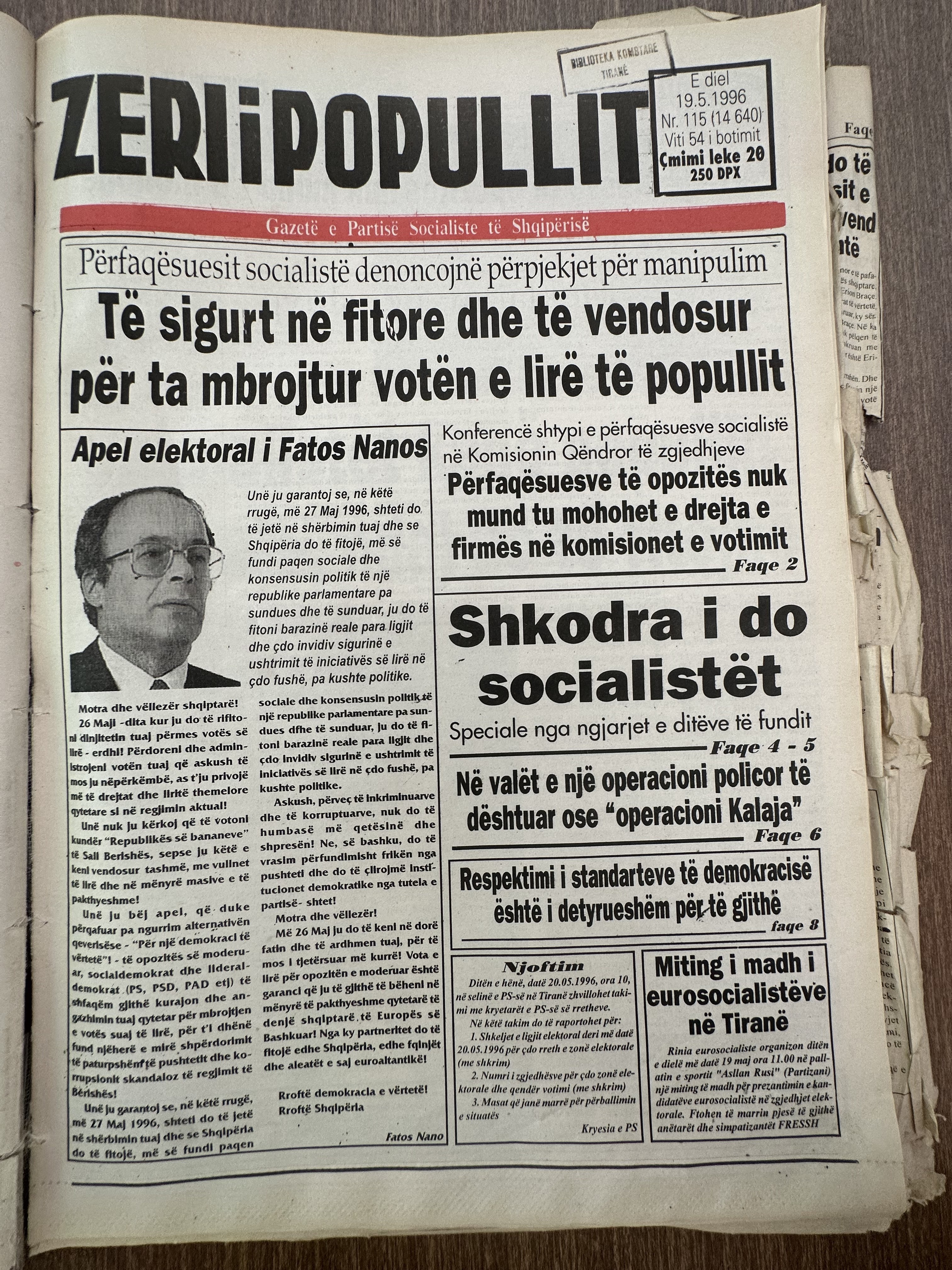 Zëri i Popullit 1996-05-19