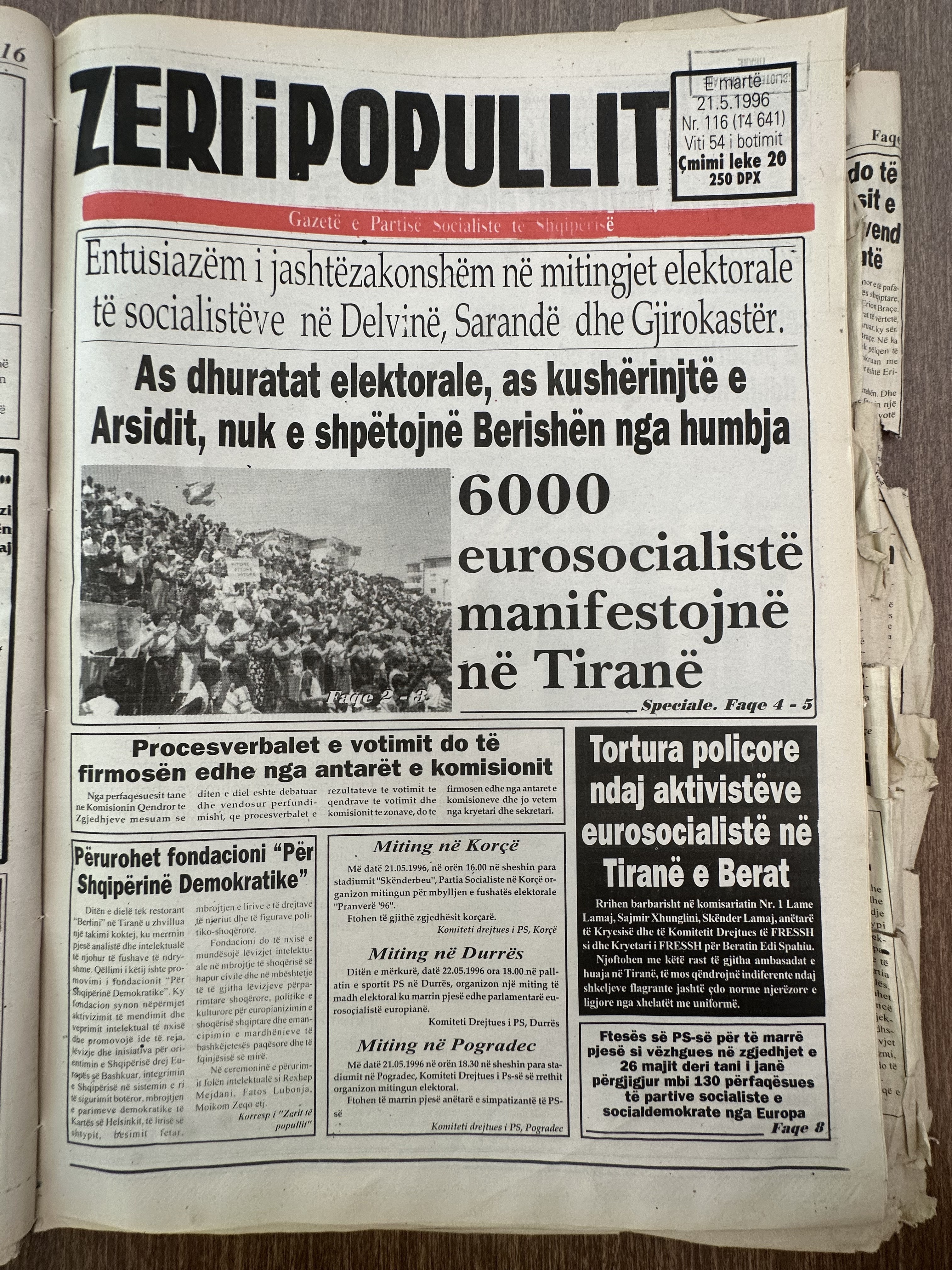 Zëri i Popullit 1996-05-21