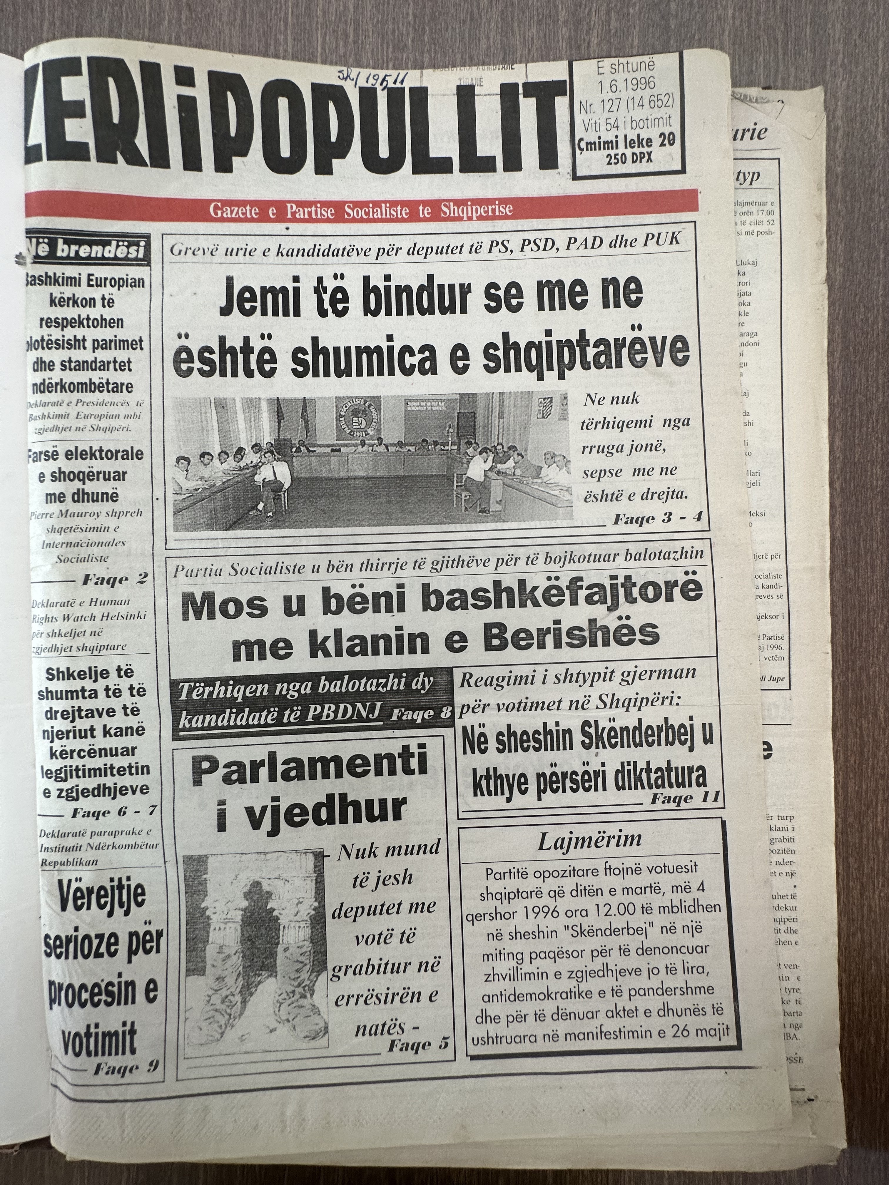 Zëri i Popullit 1996-06-01