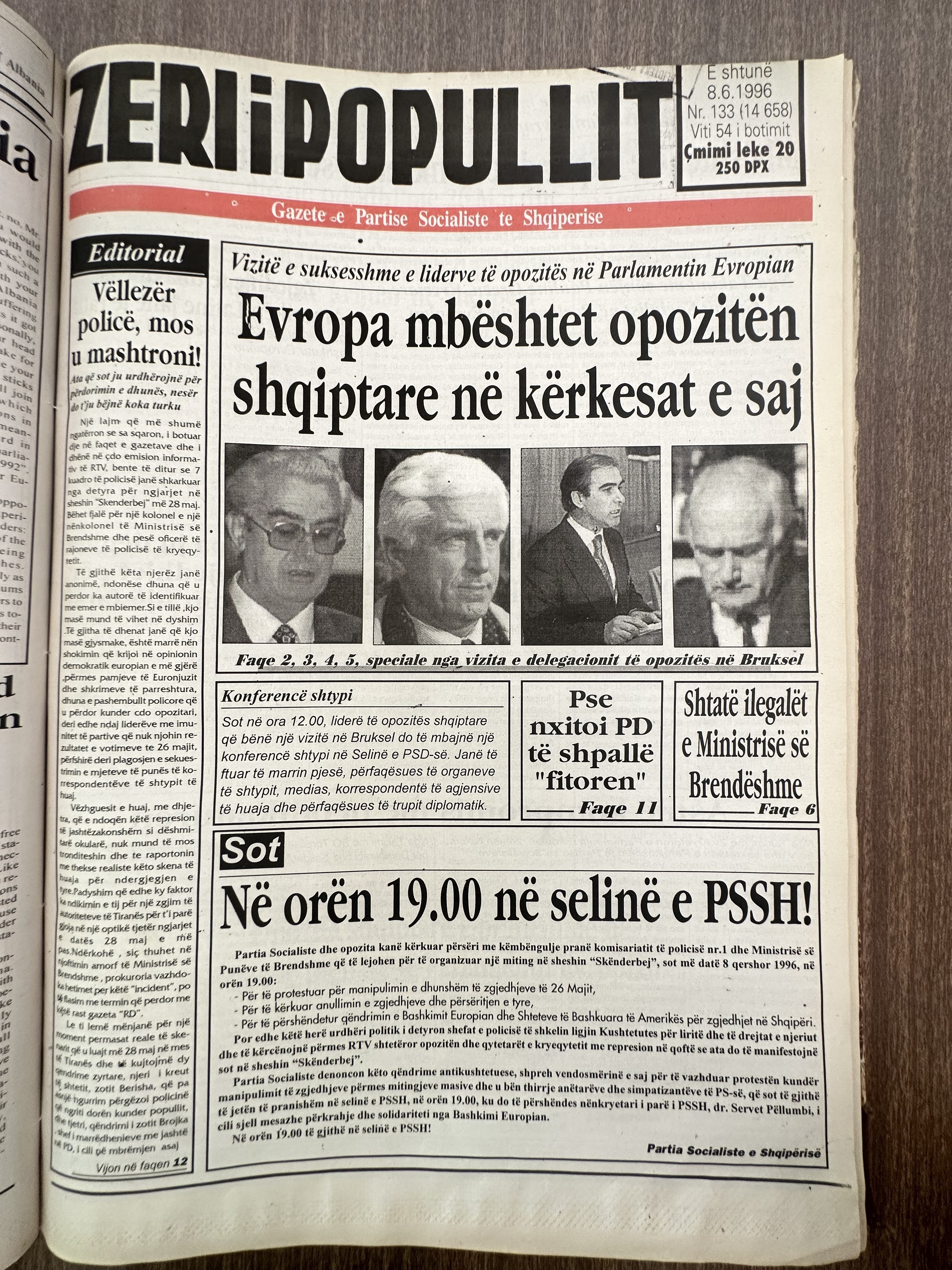 Zëri i Popullit 1996-06-08