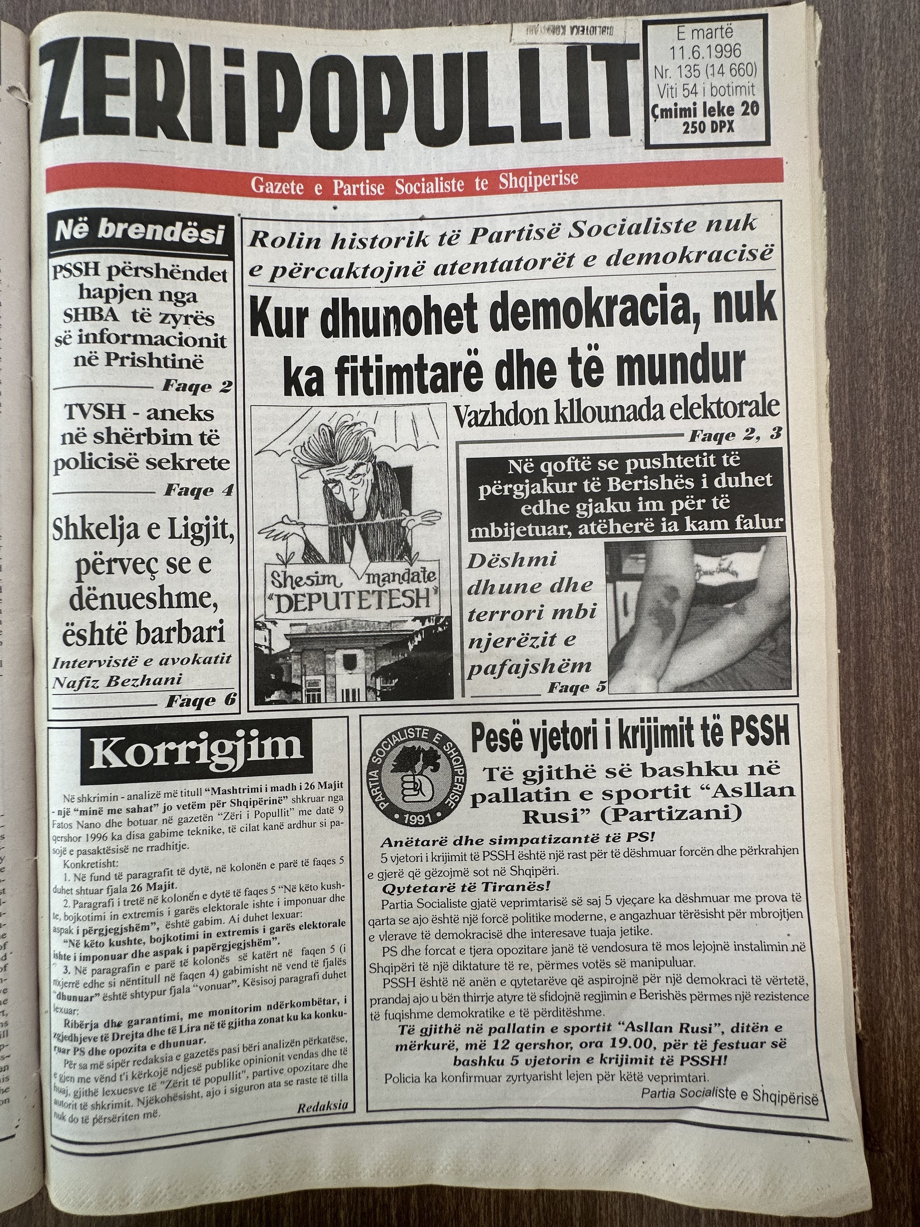 Zëri i Popullit 1996-06-11