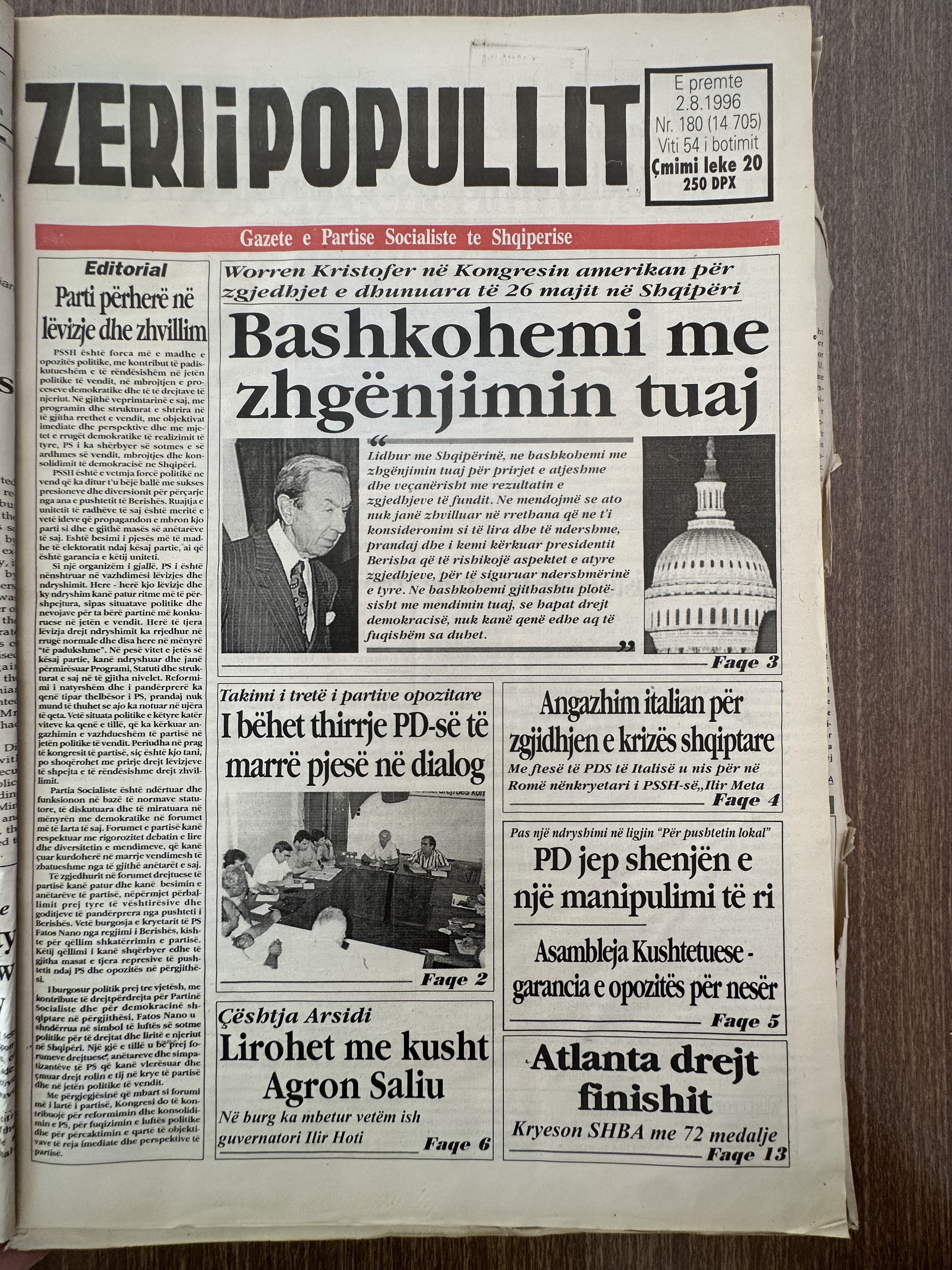 Zëri i Popullit 1996-08-02