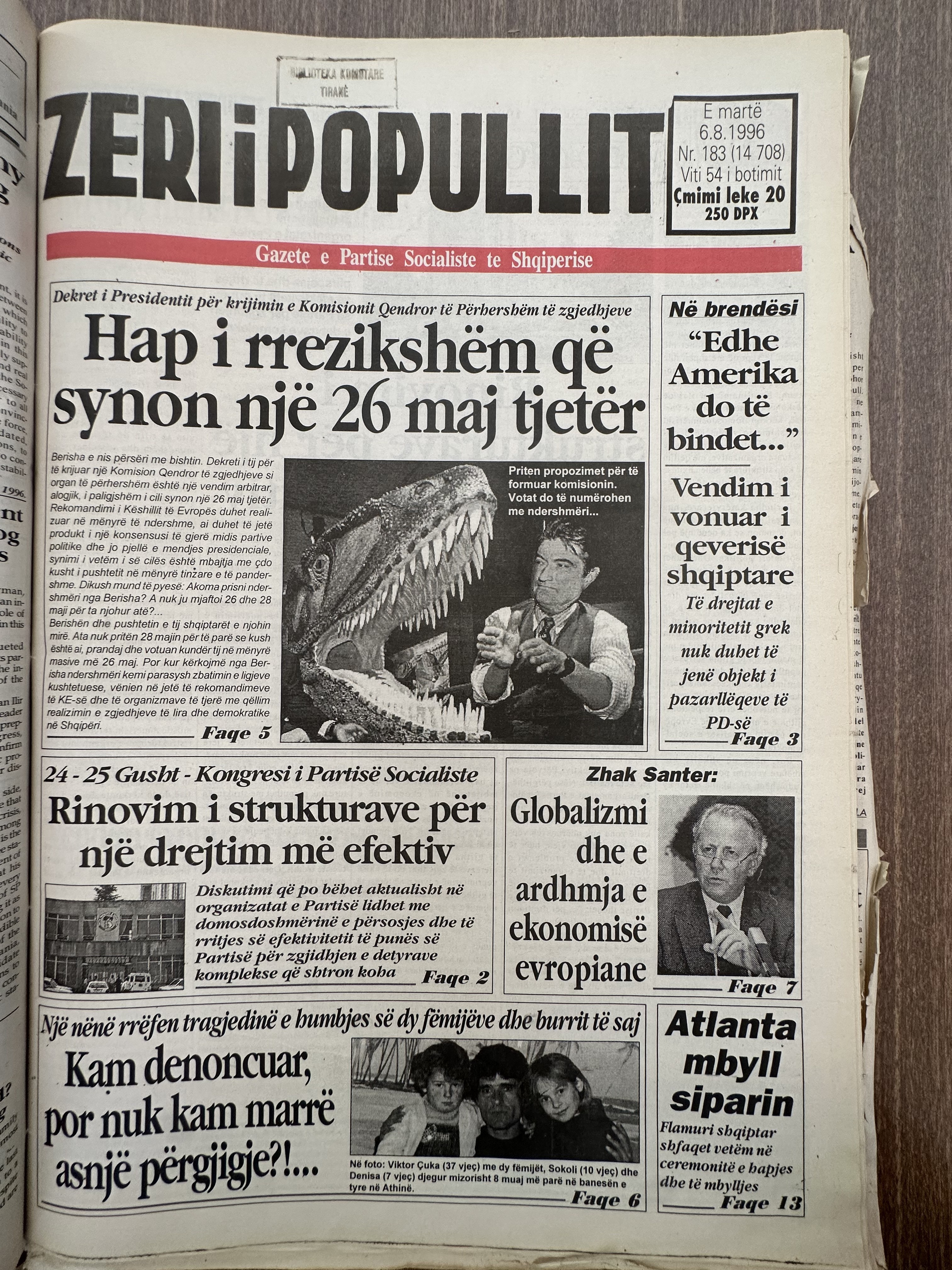Zëri i Popullit 1996-08-06