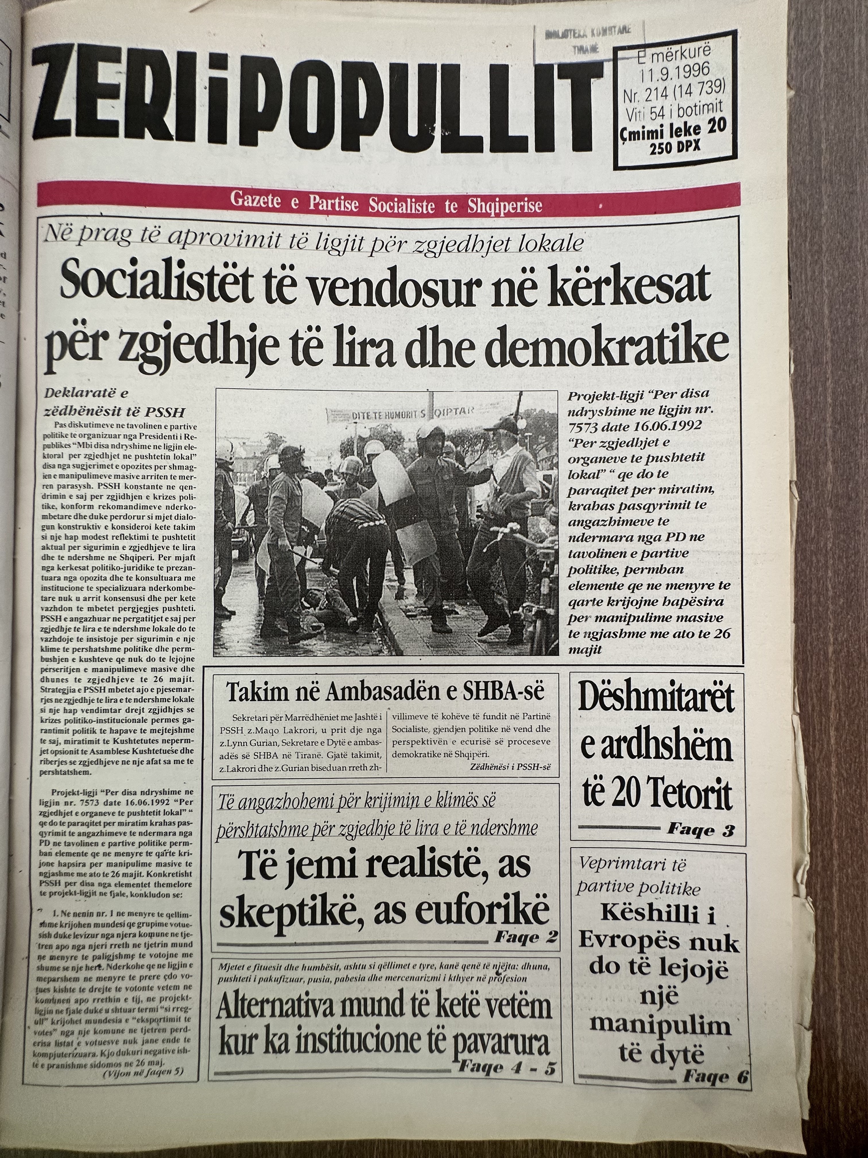 Zëri i Popullit 1996-09-11