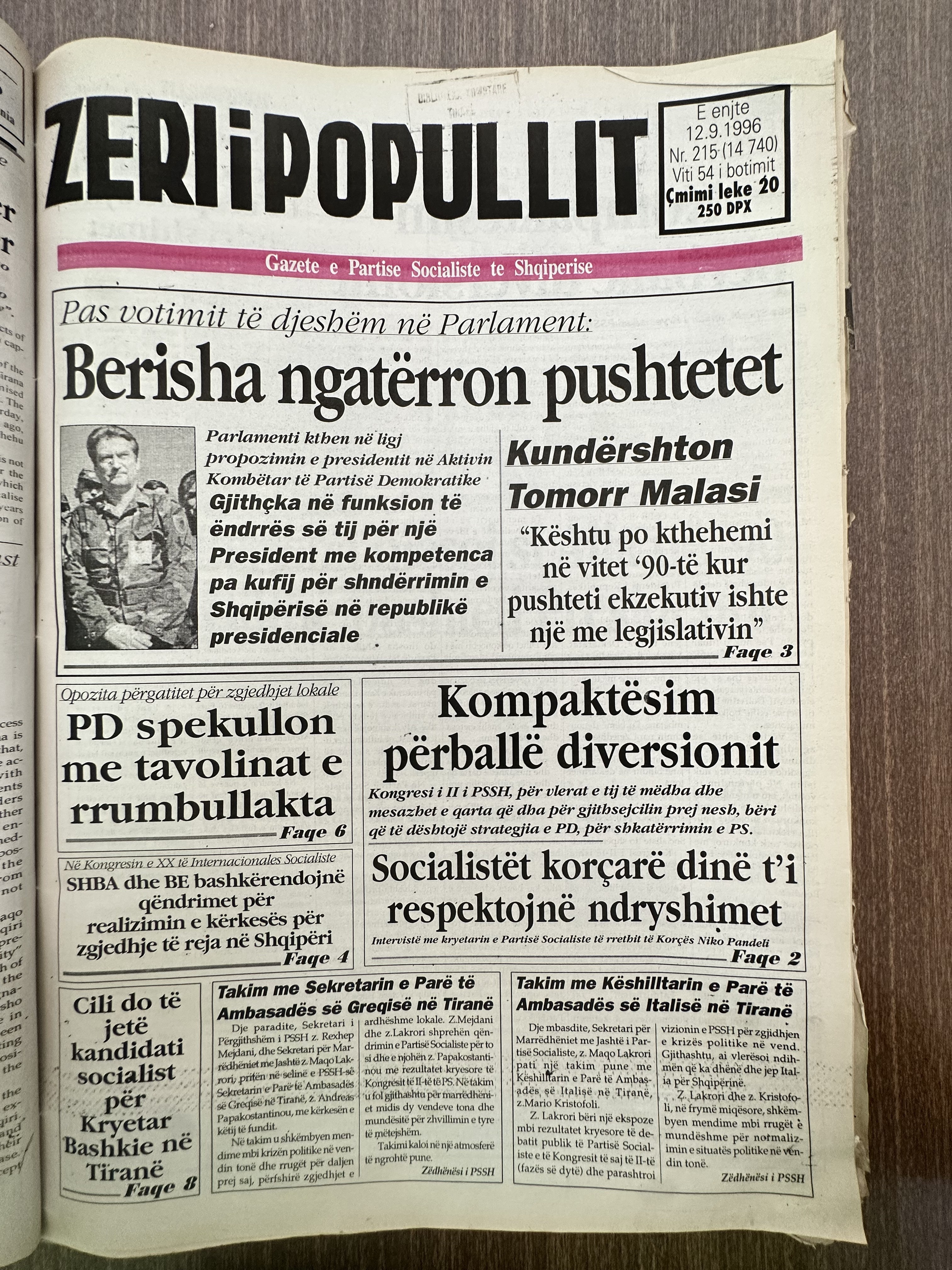 Zëri i Popullit 1996-09-12