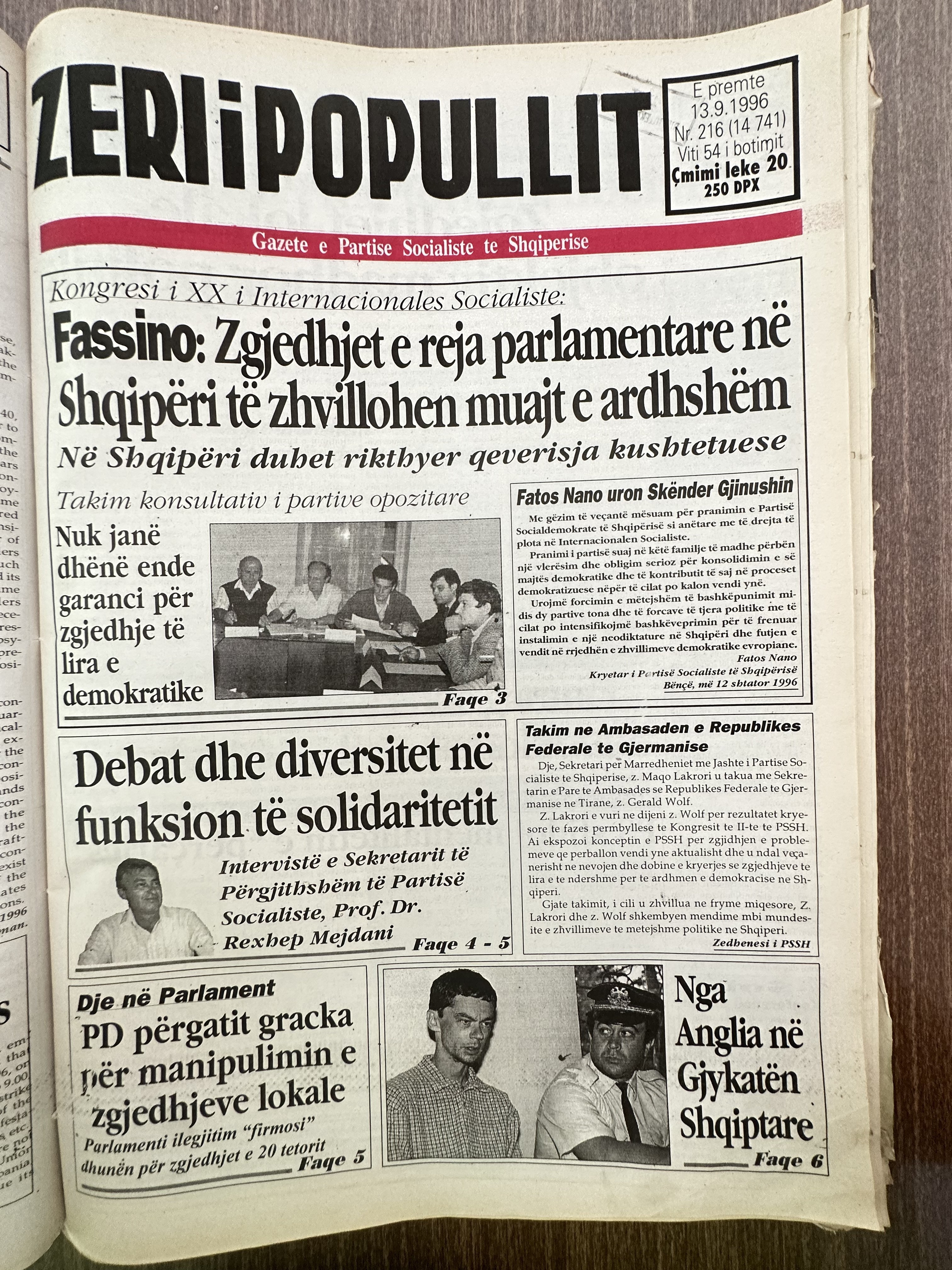 Zëri i Popullit 1996-09-13