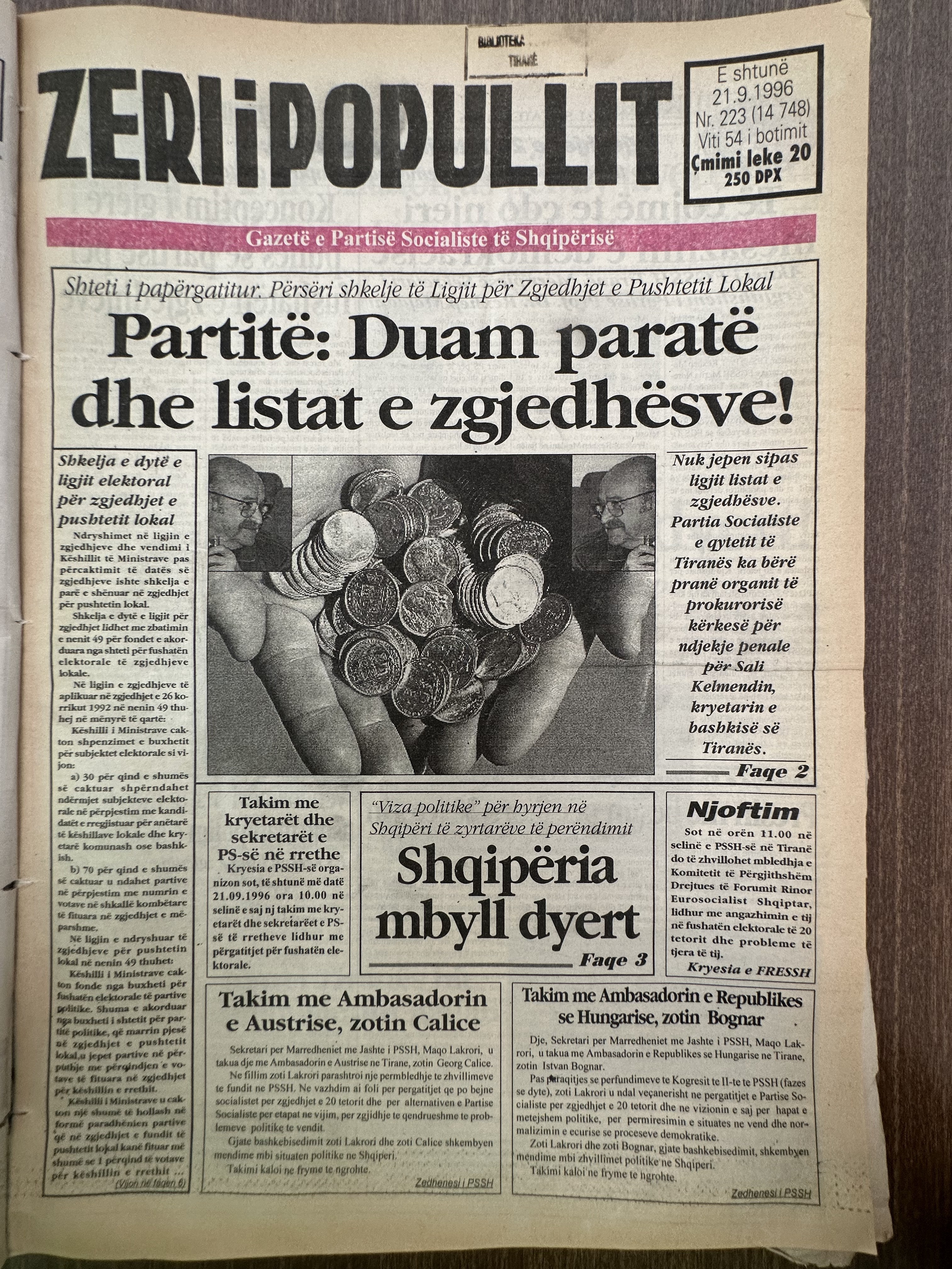 Zëri i Popullit 1996-09-21