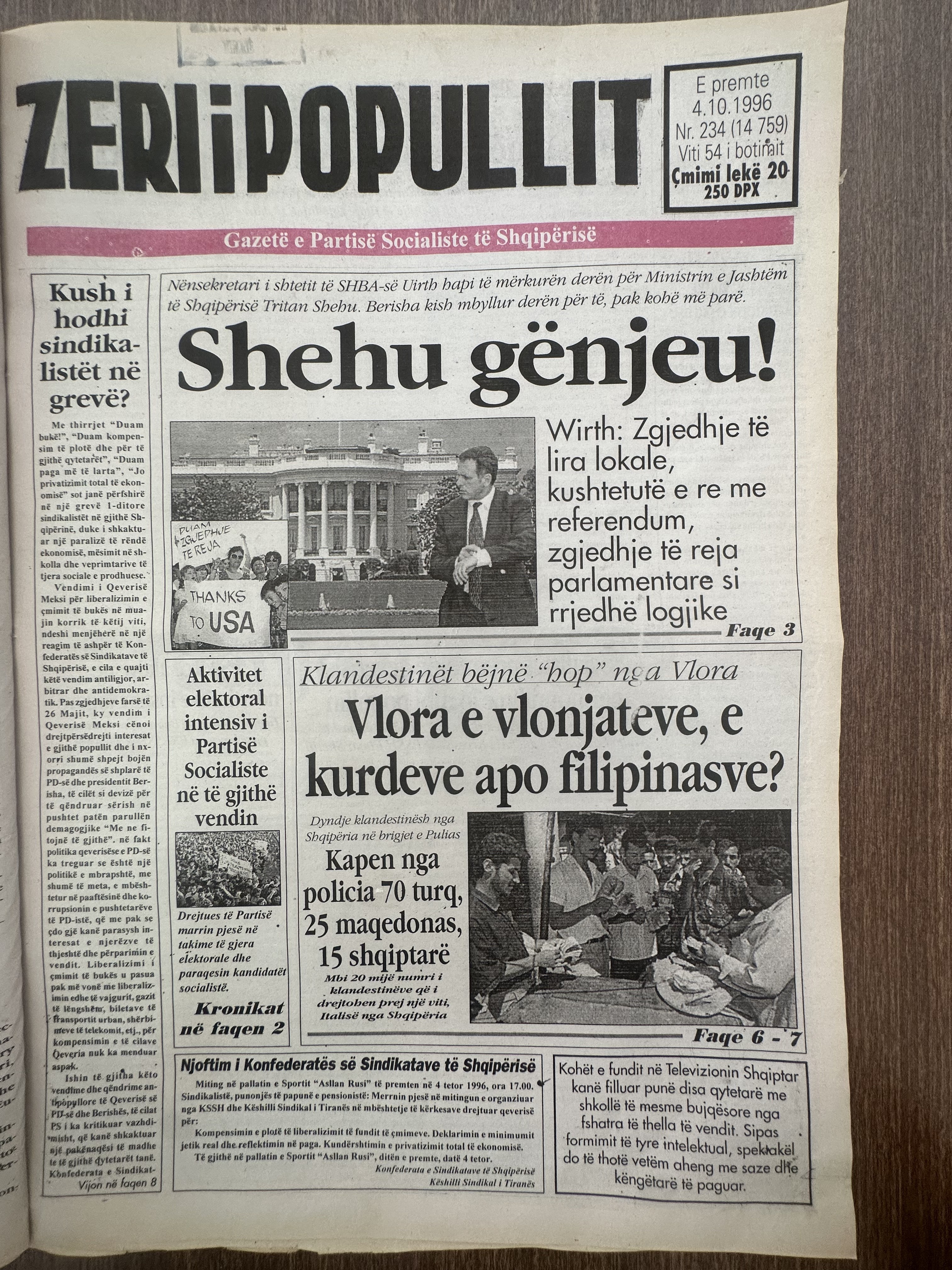 Zëri i Popullit 1996-10-04