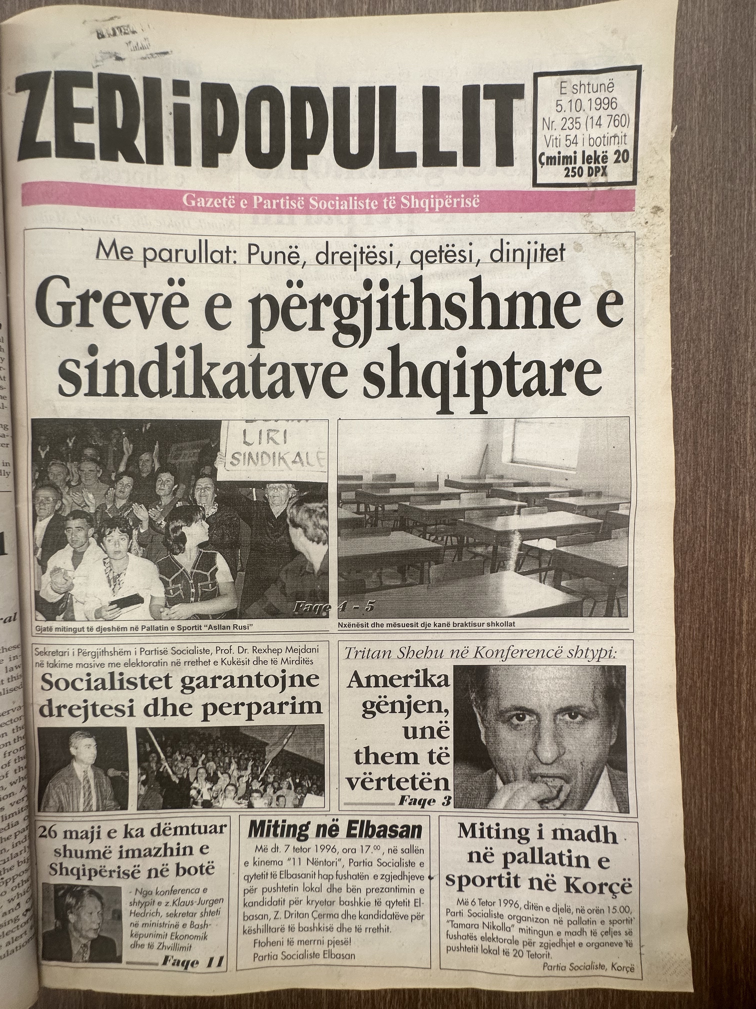 Zëri i Popullit 1996-10-05