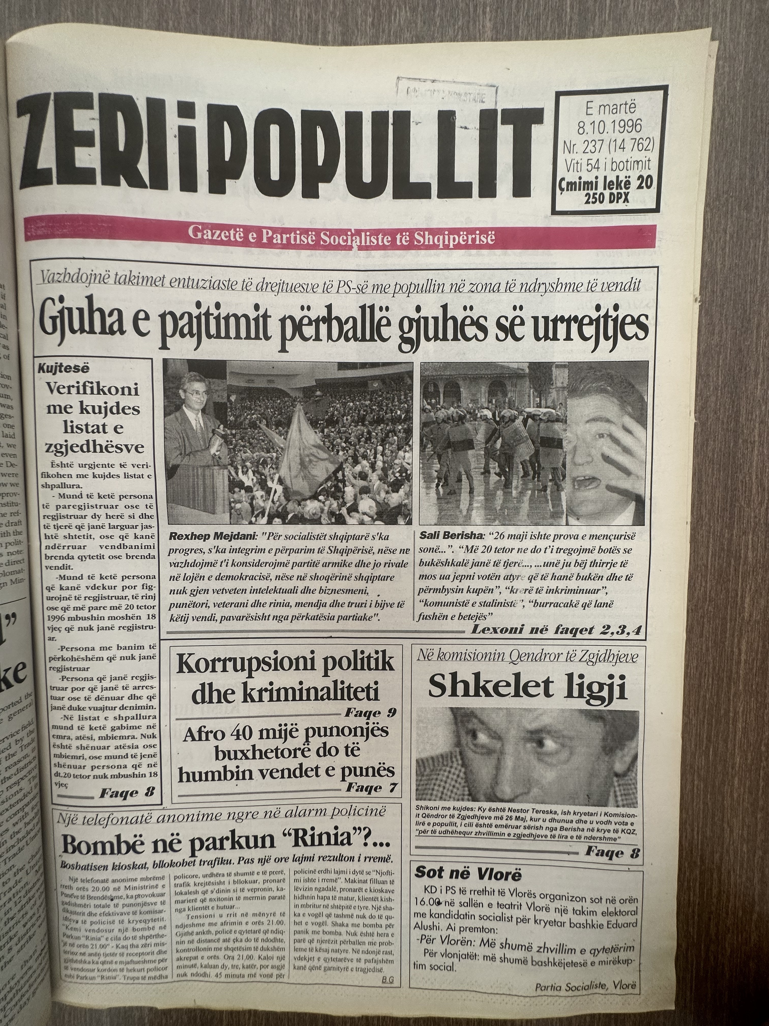 Zëri i Popullit 1996-10-08