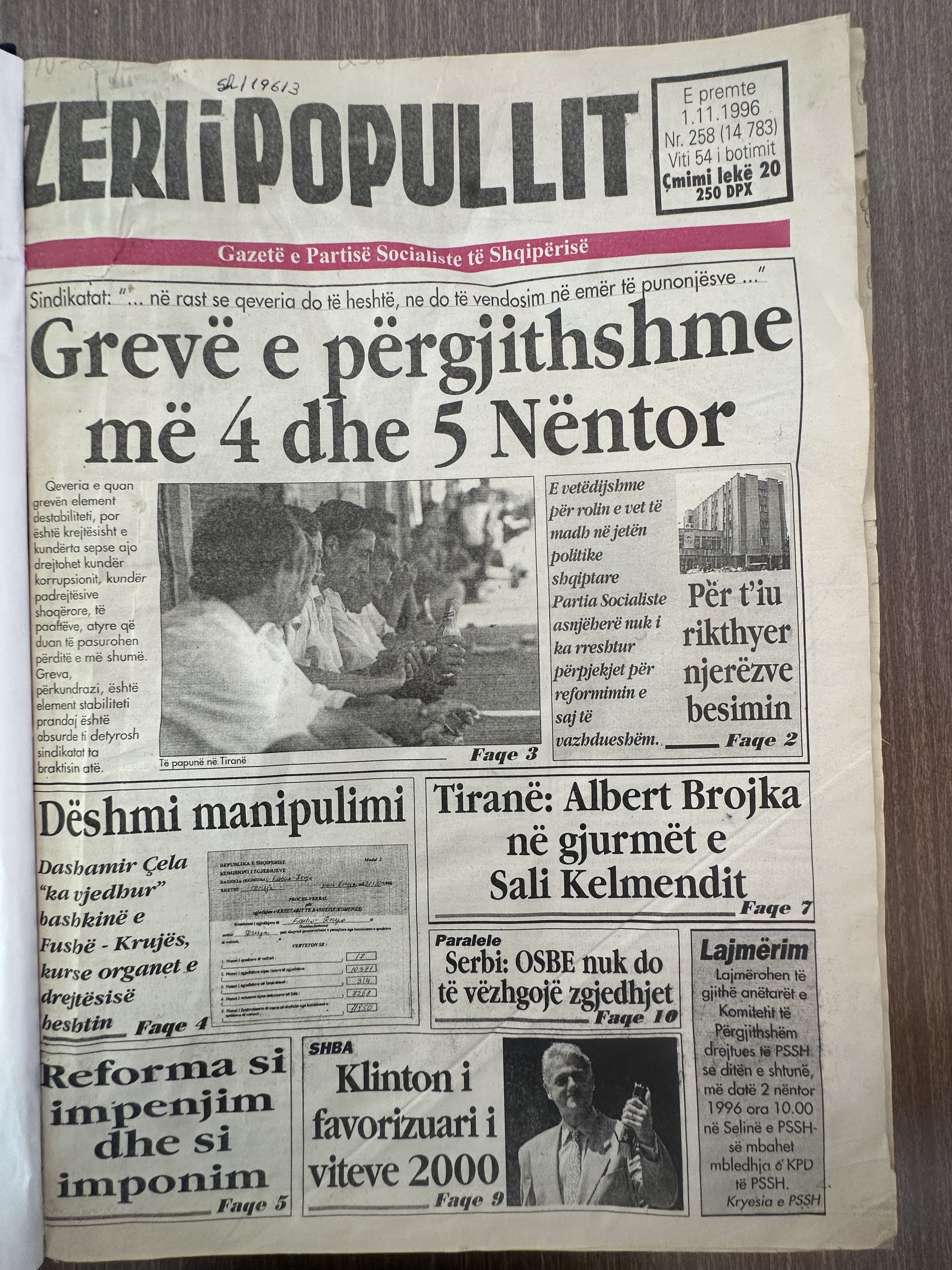 Zëri i Popullit 1996-11-01