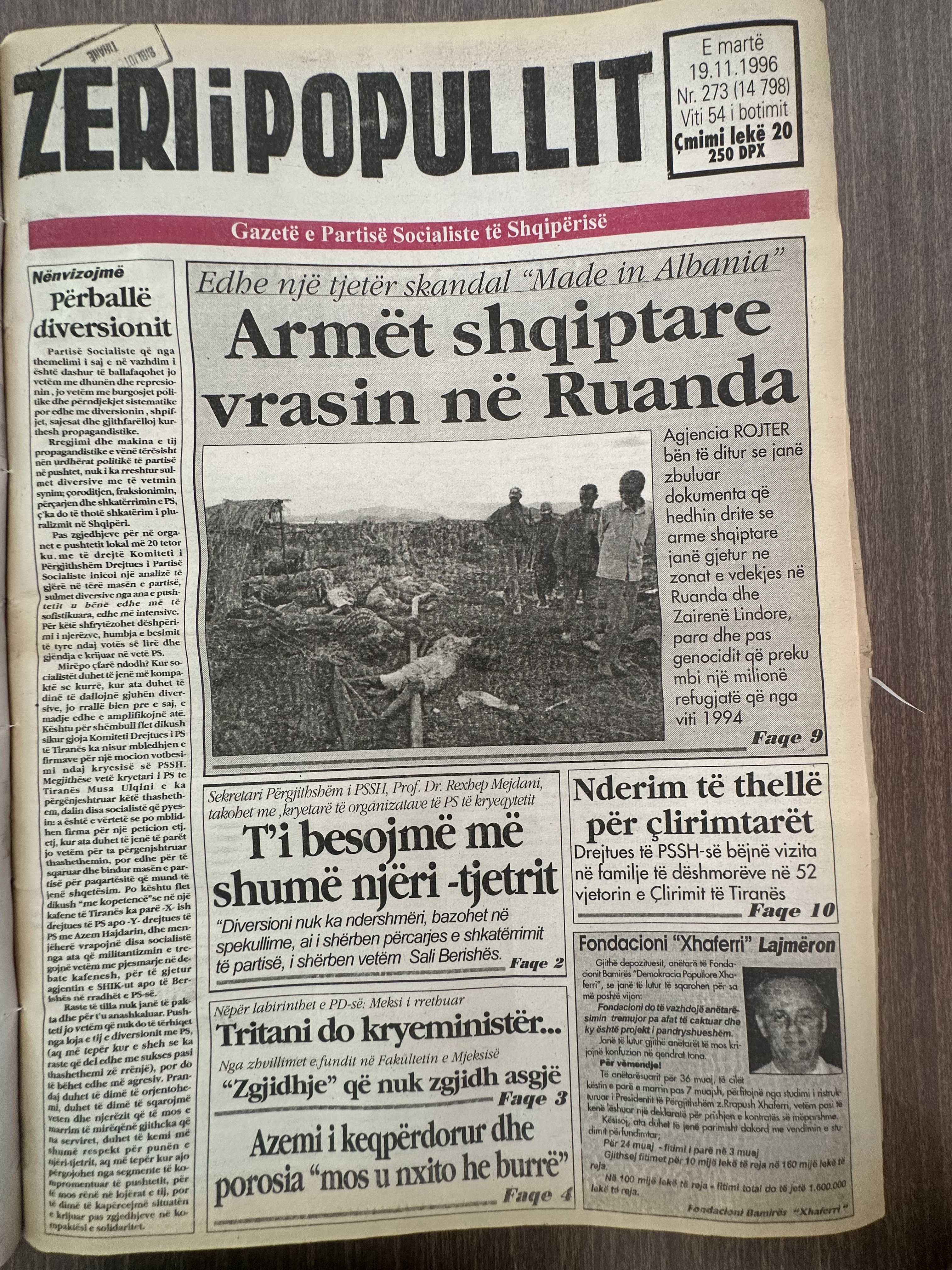 Zëri i Popullit 1996-11-19