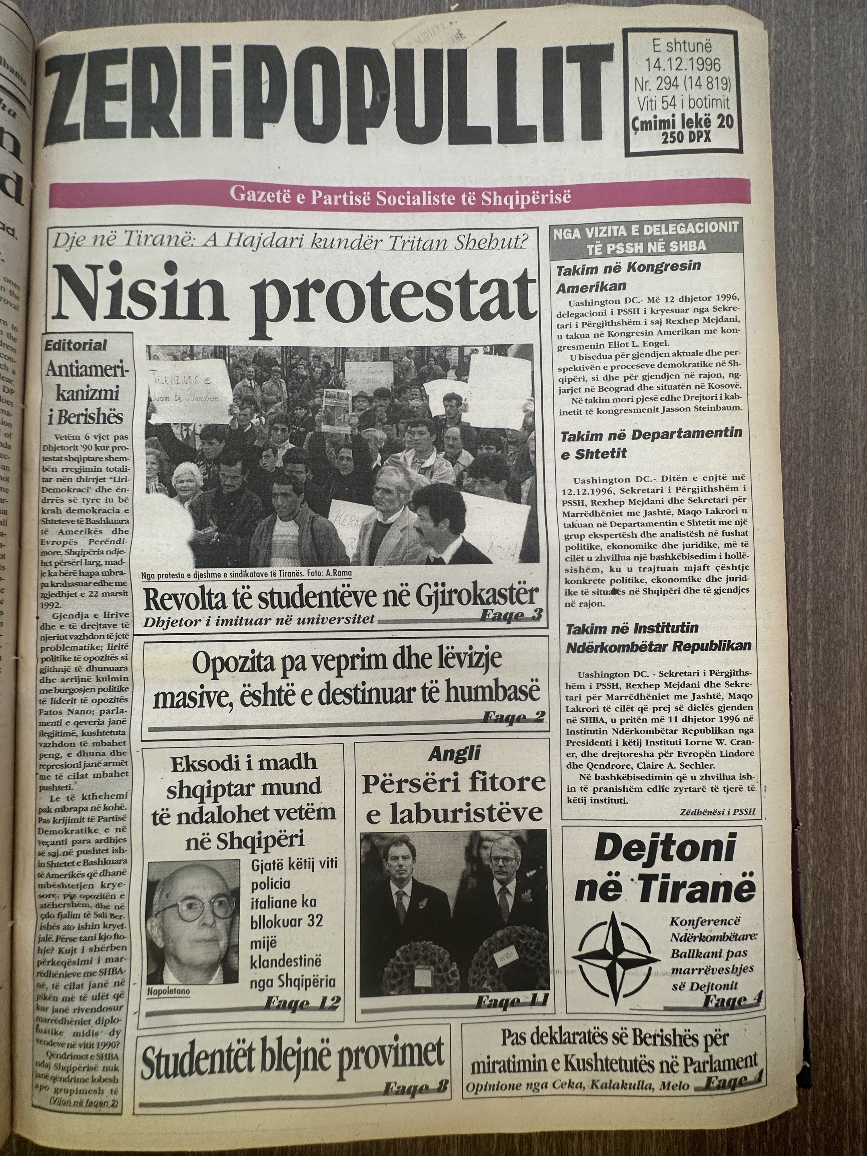 Zëri i Popullit 1996-12-14