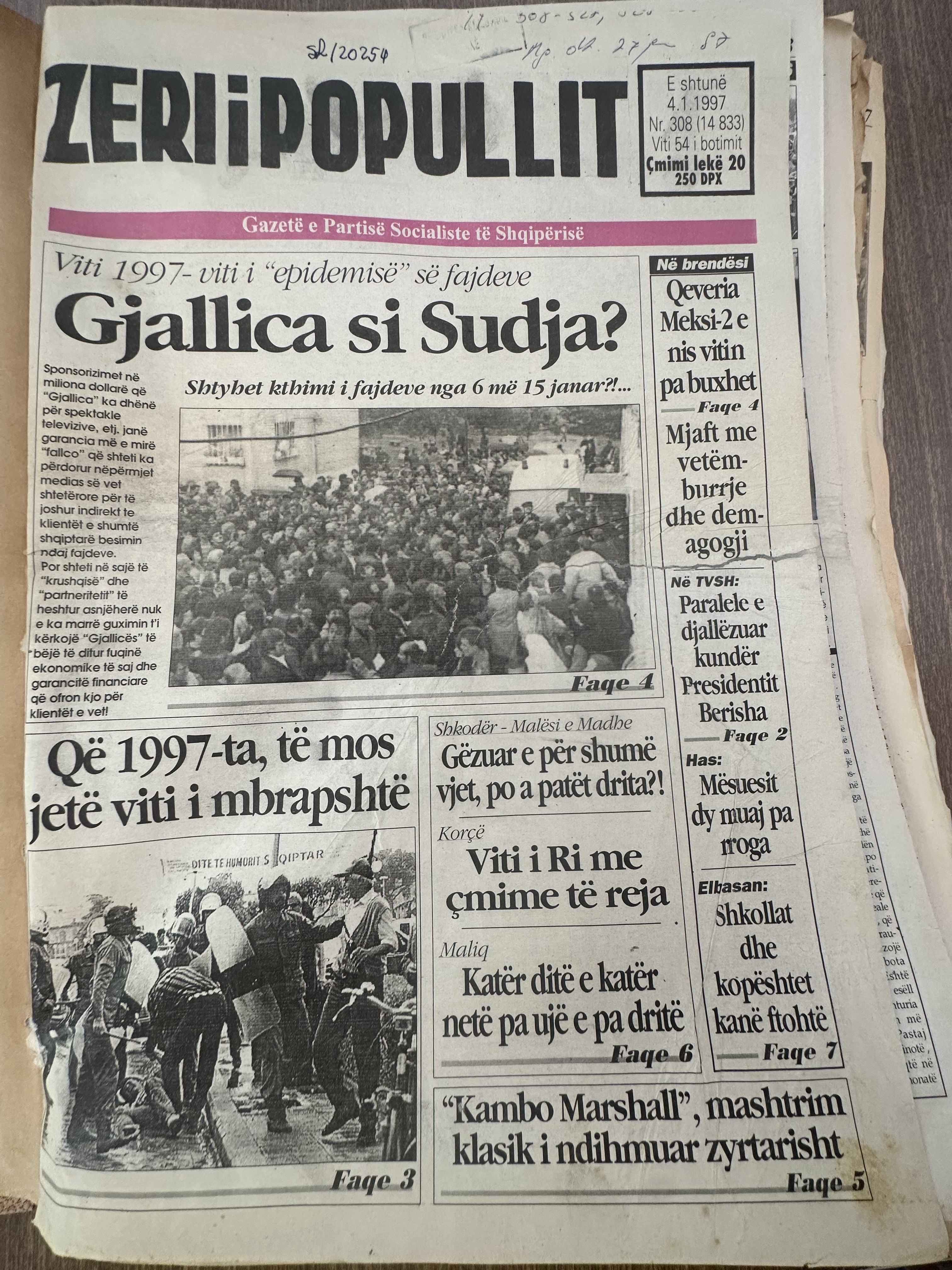 Zëri i Popullit 1997-01-04