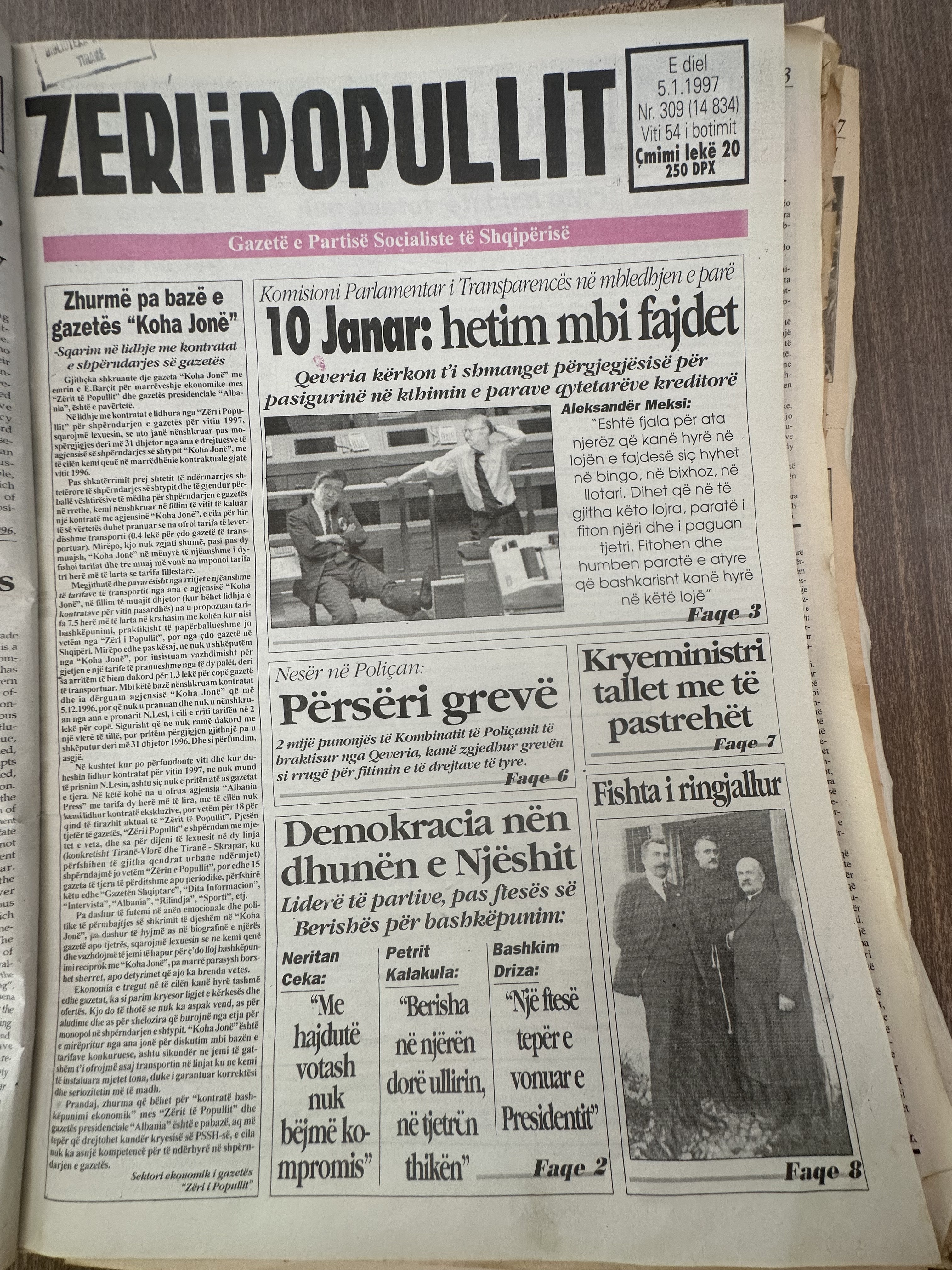Zëri i Popullit 1997-01-05