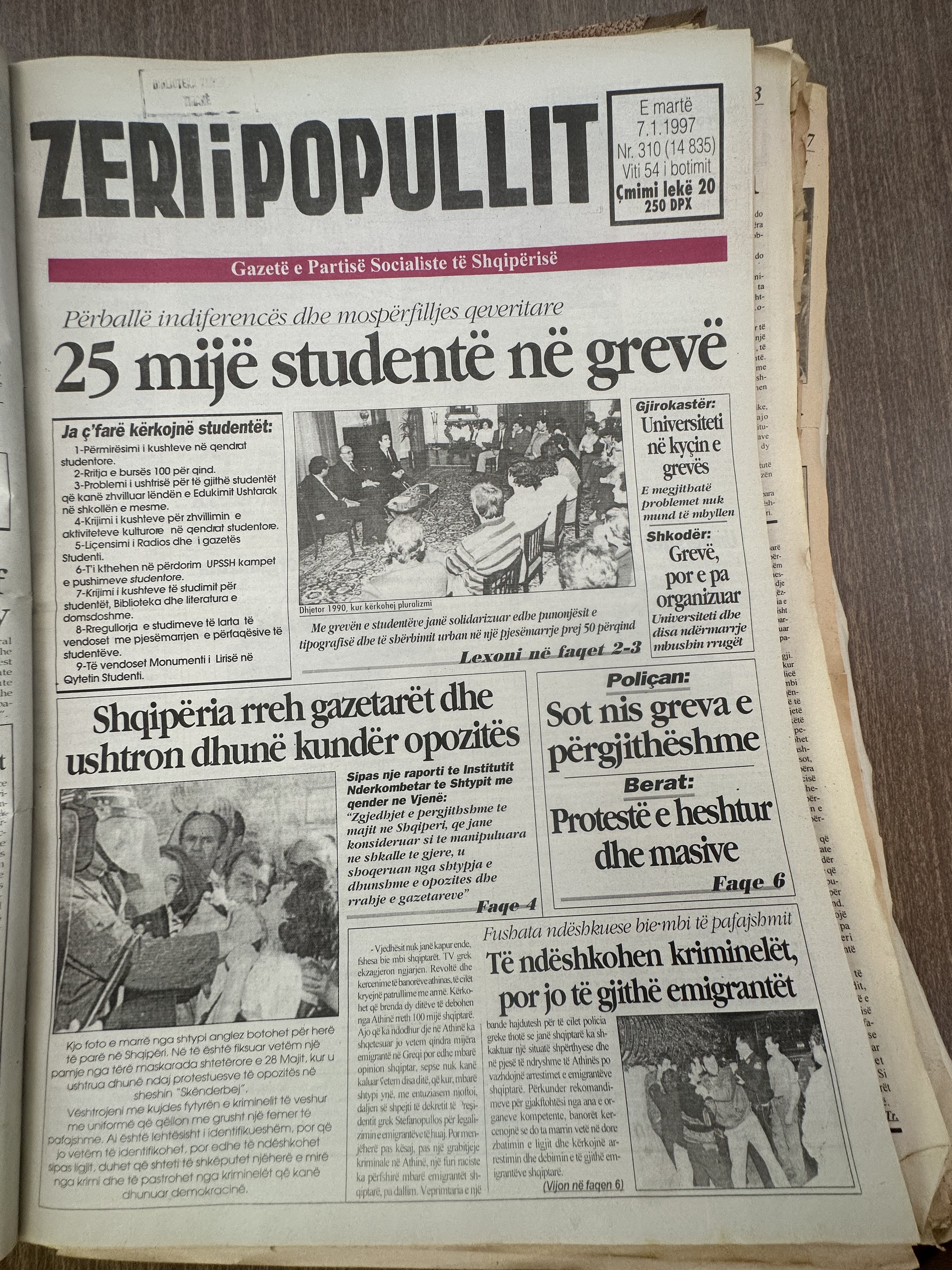 Zëri i Popullit 1997-01-07