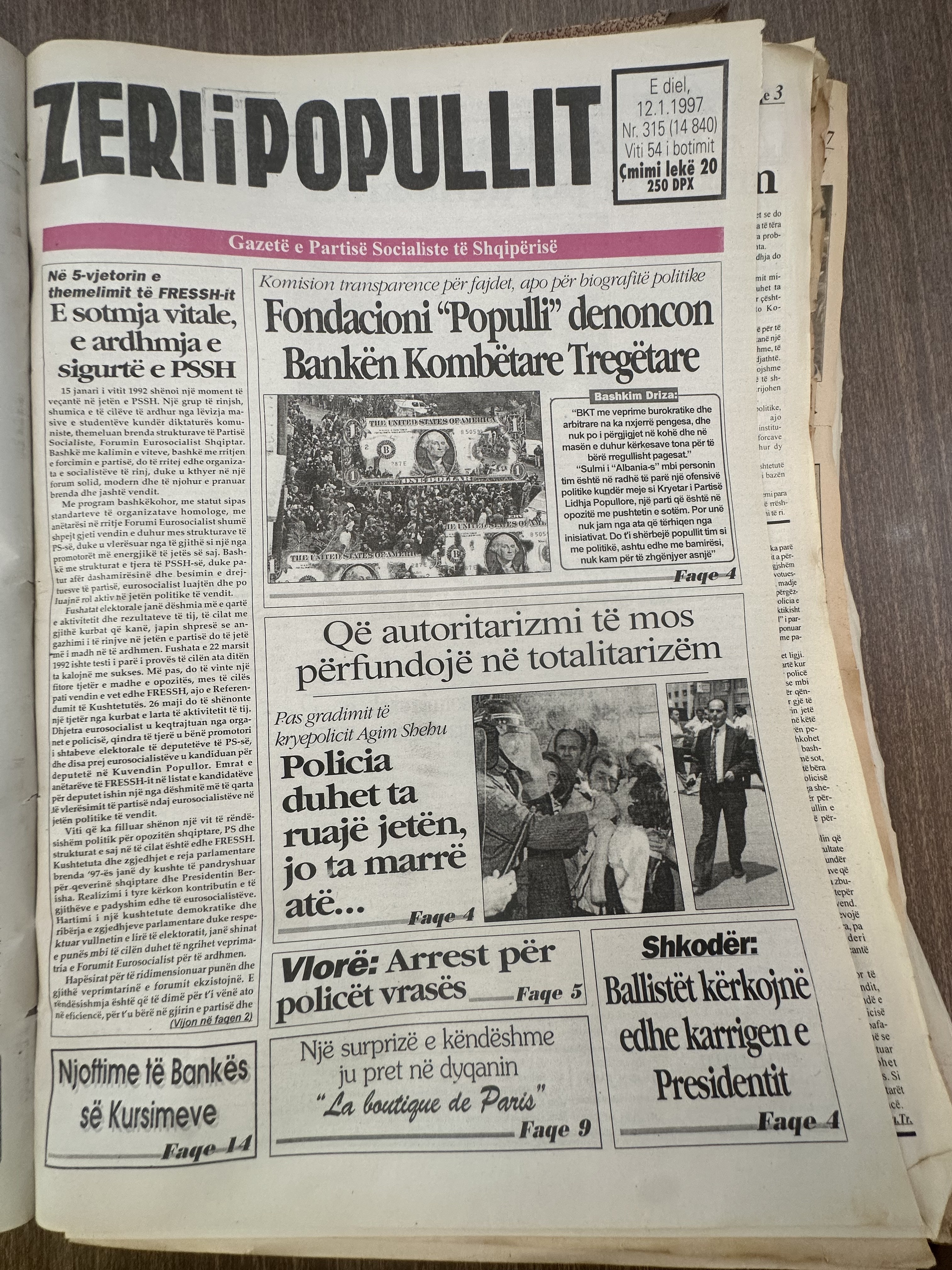 Zëri i Popullit 1997-01-12