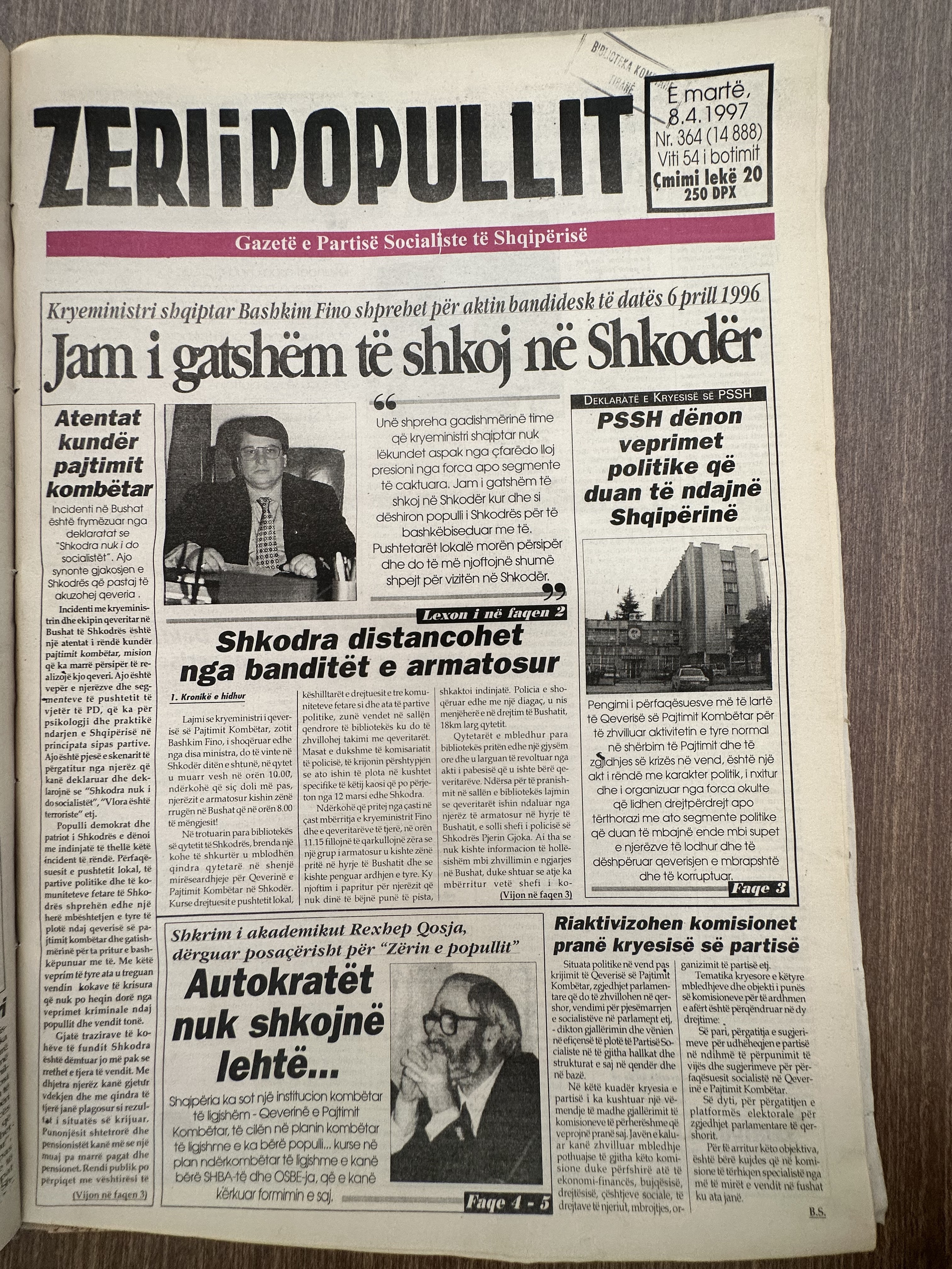 Zëri i Popullit 1997-04-08