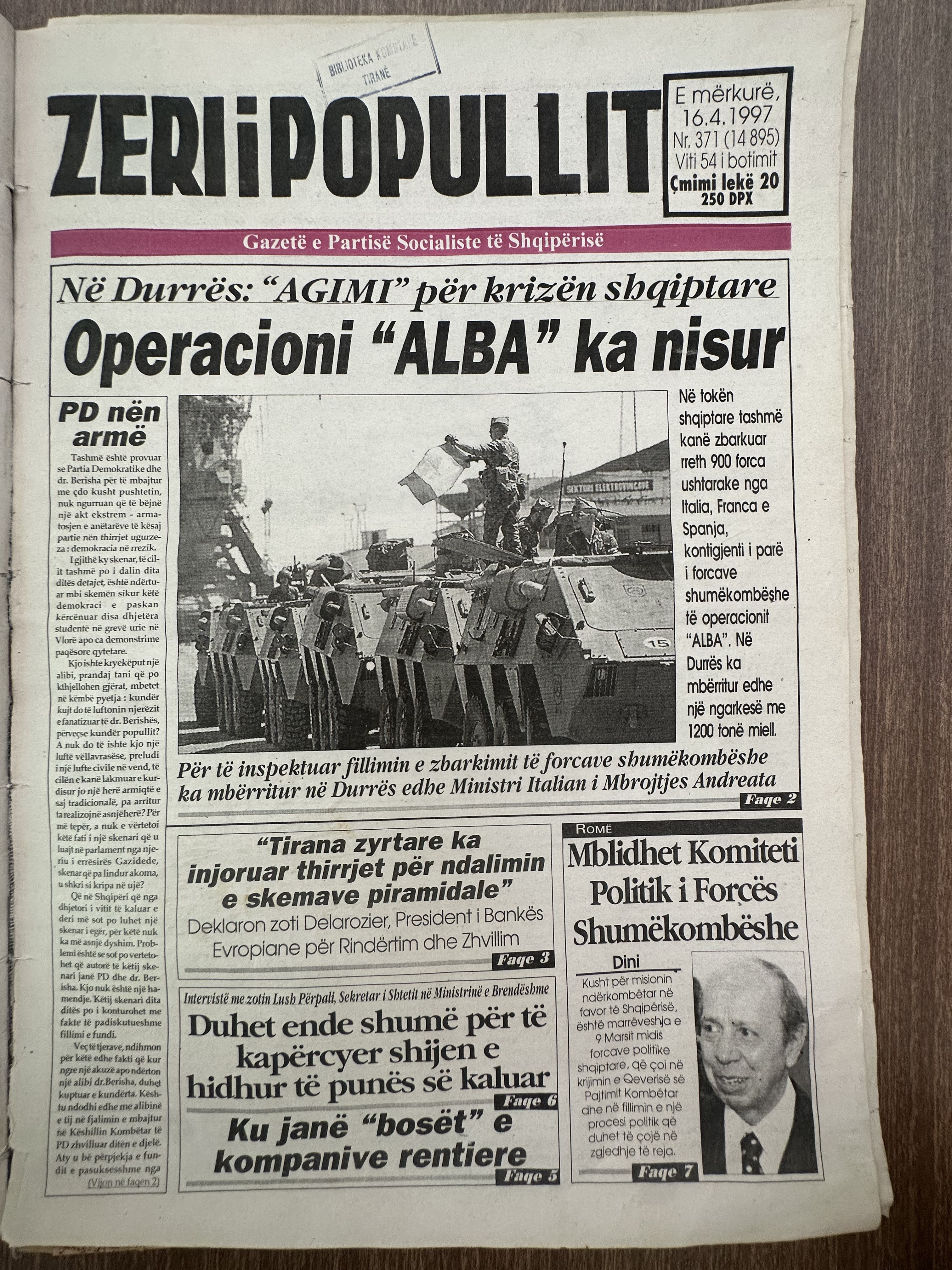 Zëri i Popullit 1997-04-16