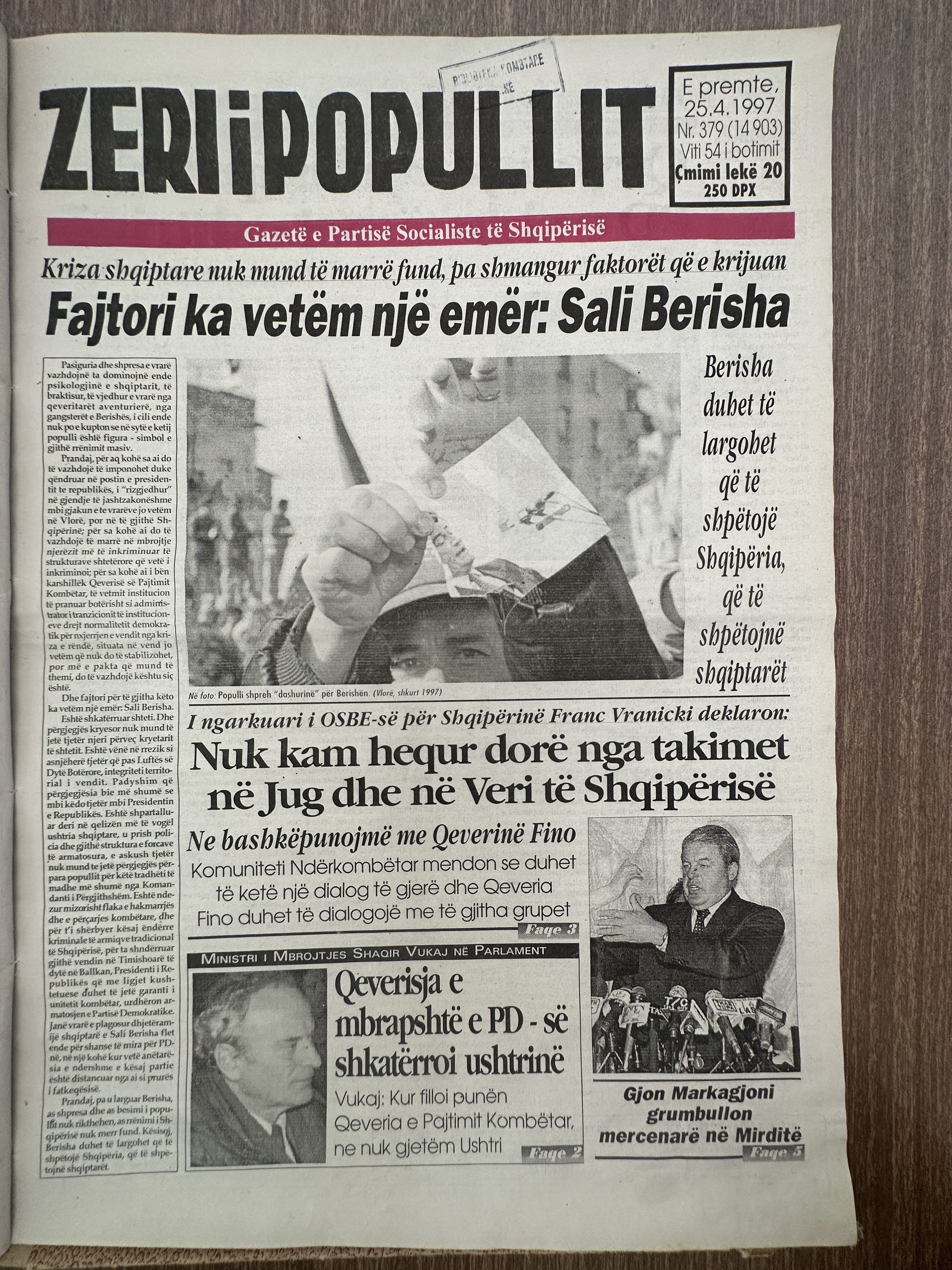 Zëri i Popullit 1997-04-25