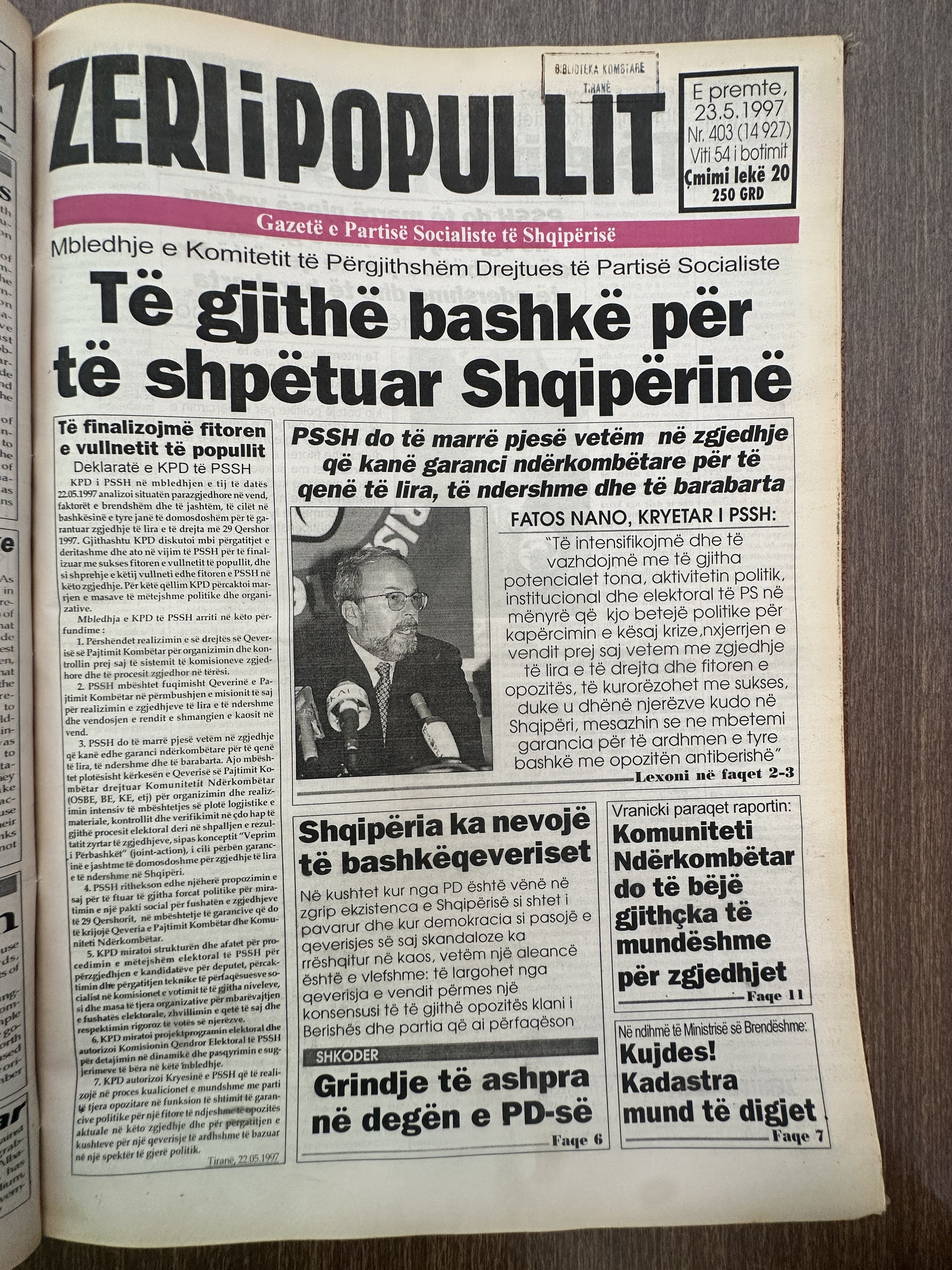 Zëri i Popullit 1997-05-23