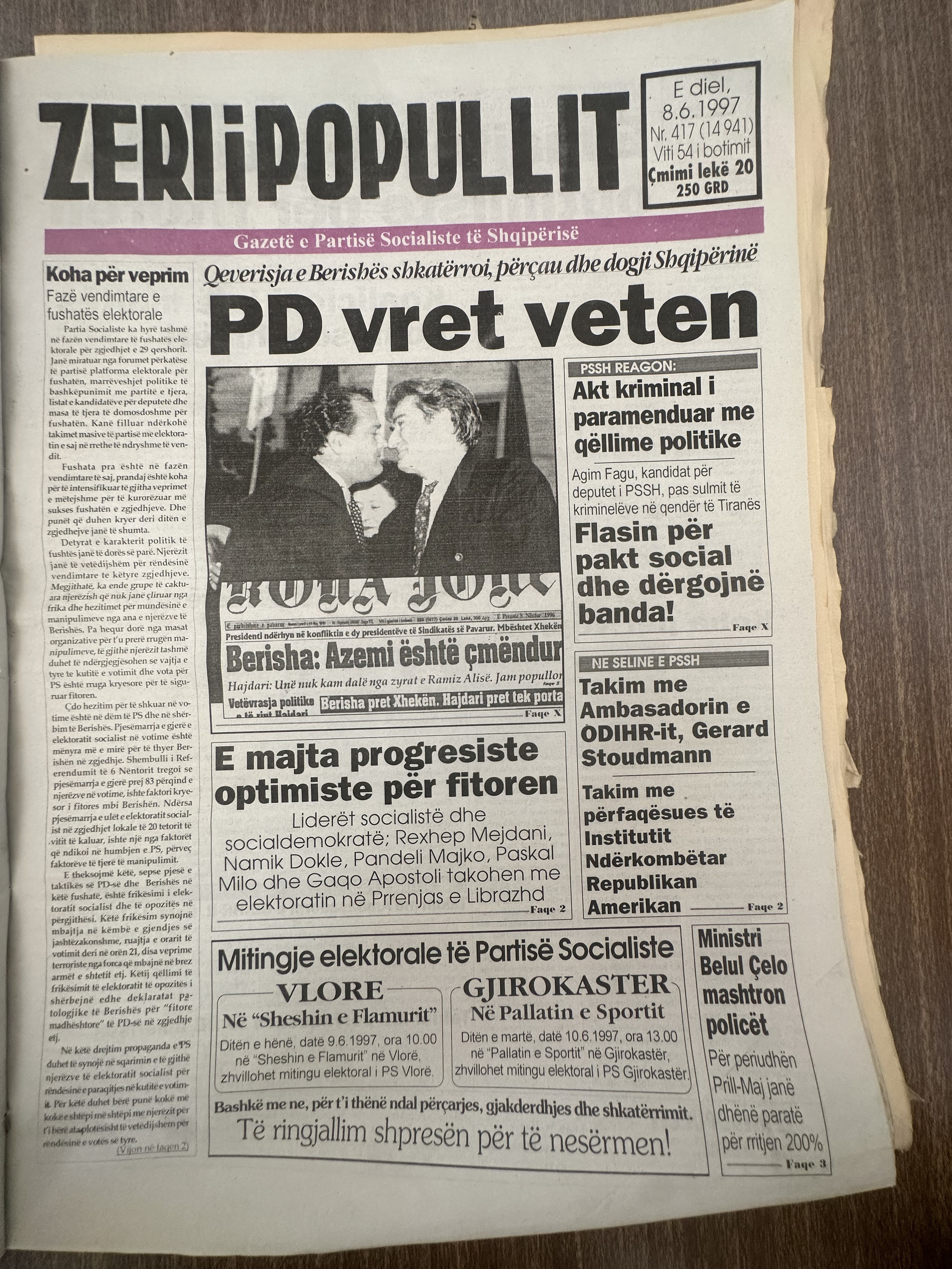 Zëri i Popullit 1997-06-08
