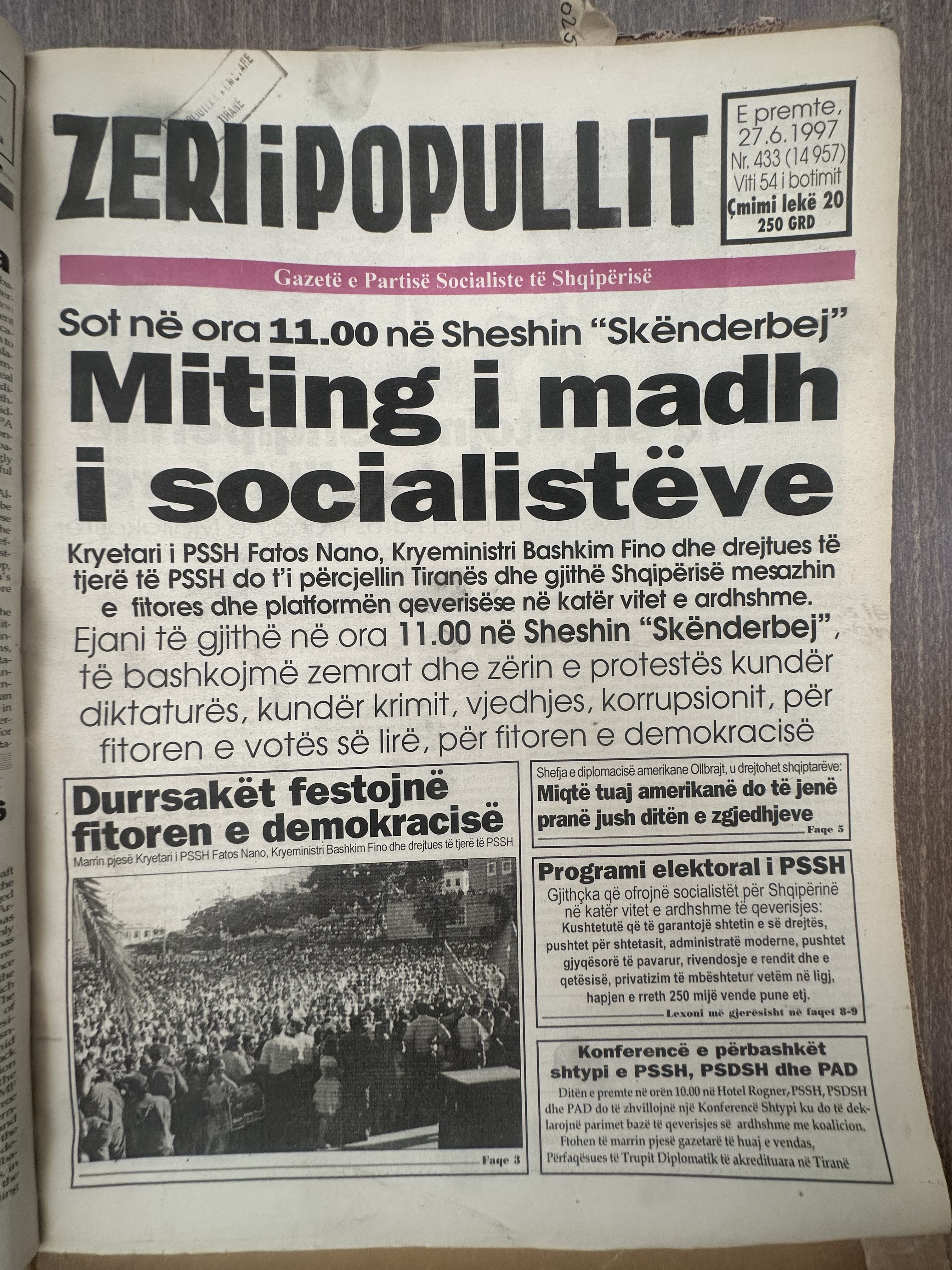 Zëri i Popullit 1997-06-27