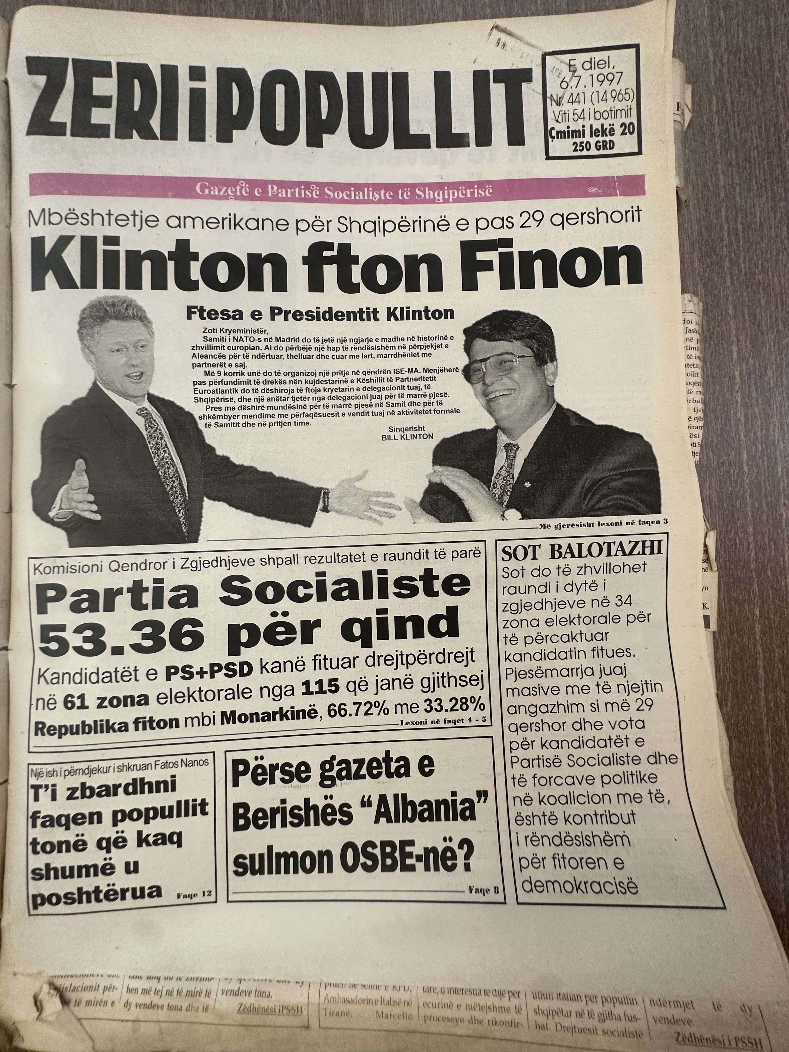 Zëri i Popullit 1997-07-06