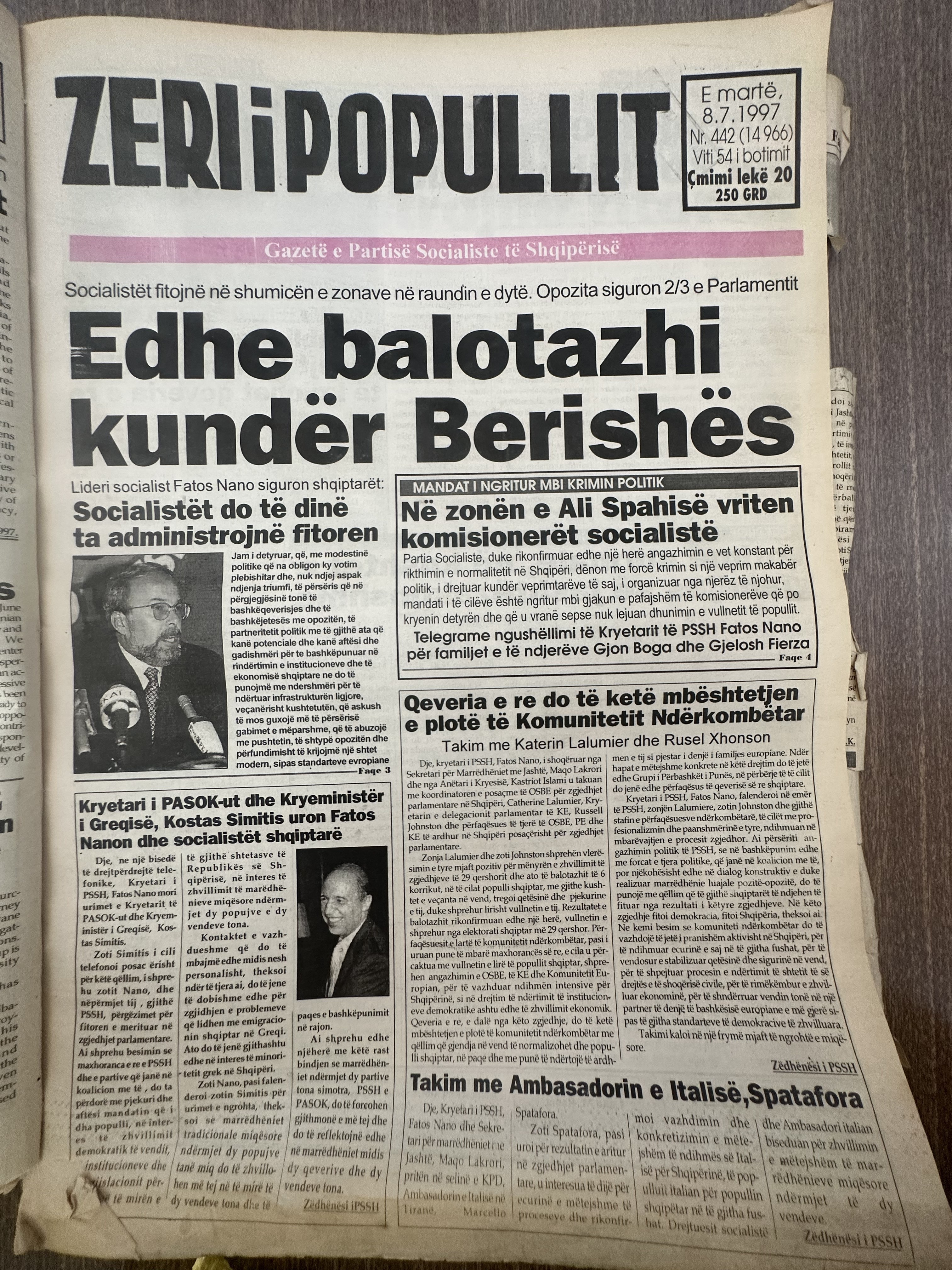 Zëri i Popullit 1997-07-08