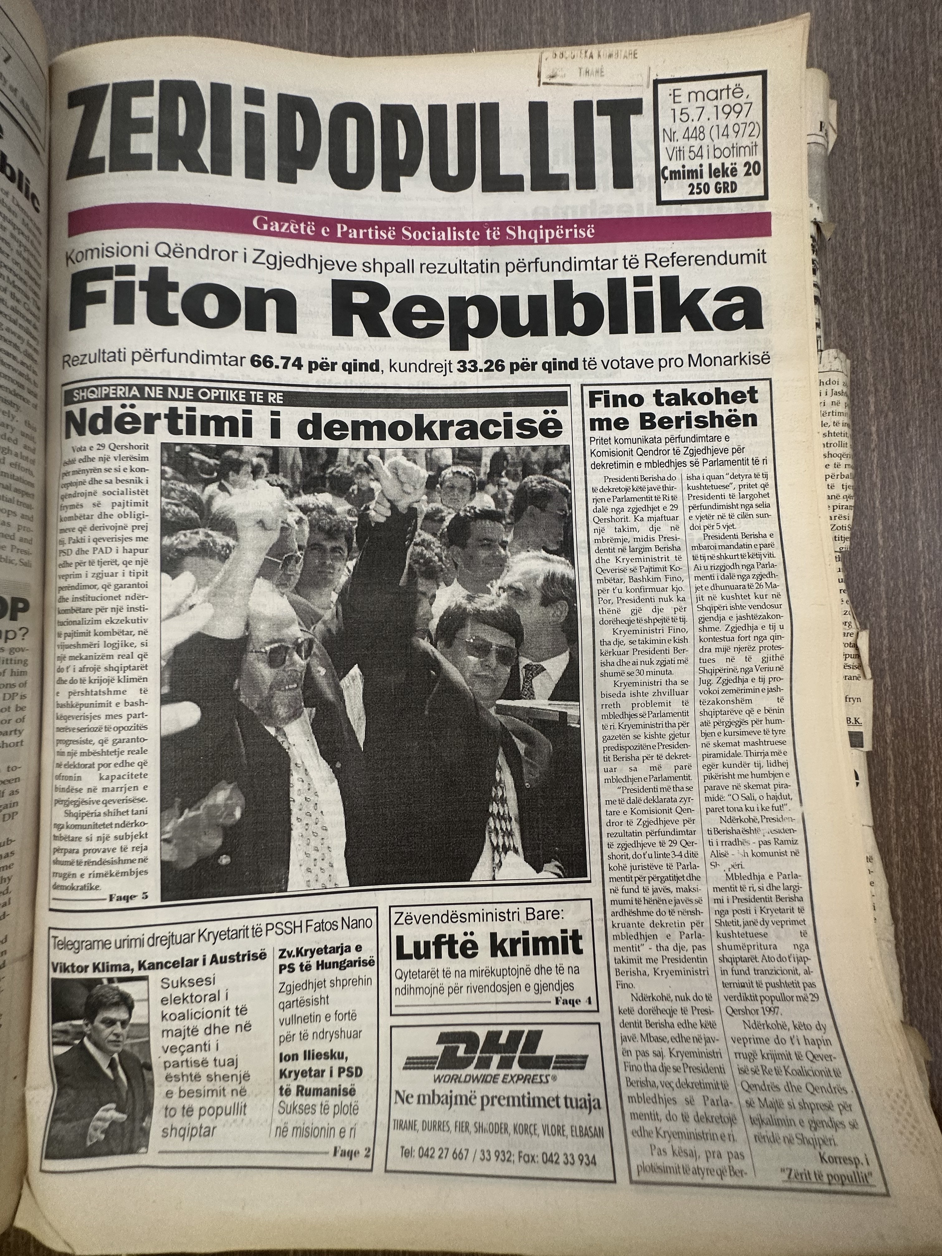 Zëri i Popullit 1997-07-15