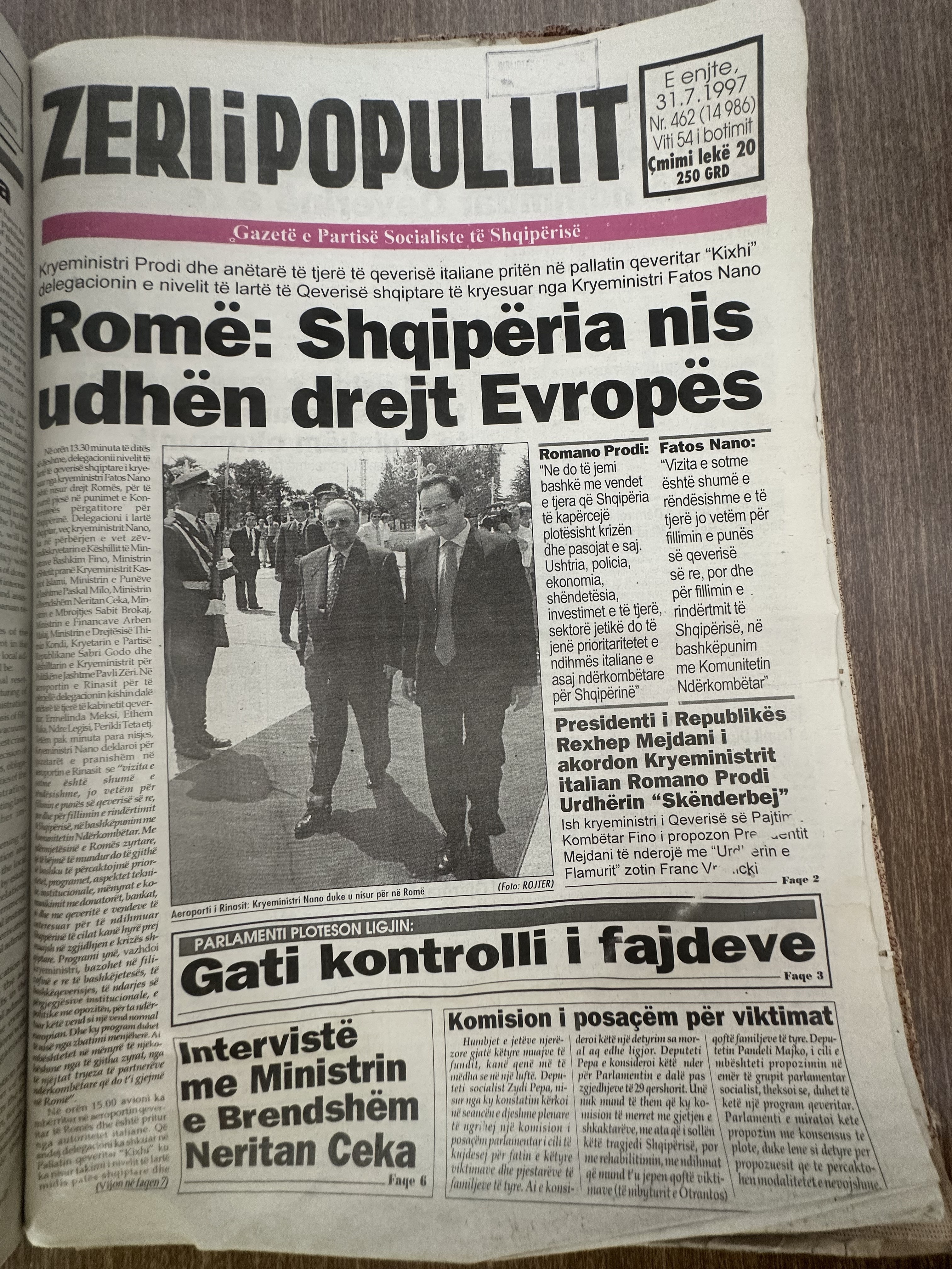 Zëri i Popullit 1997-07-31