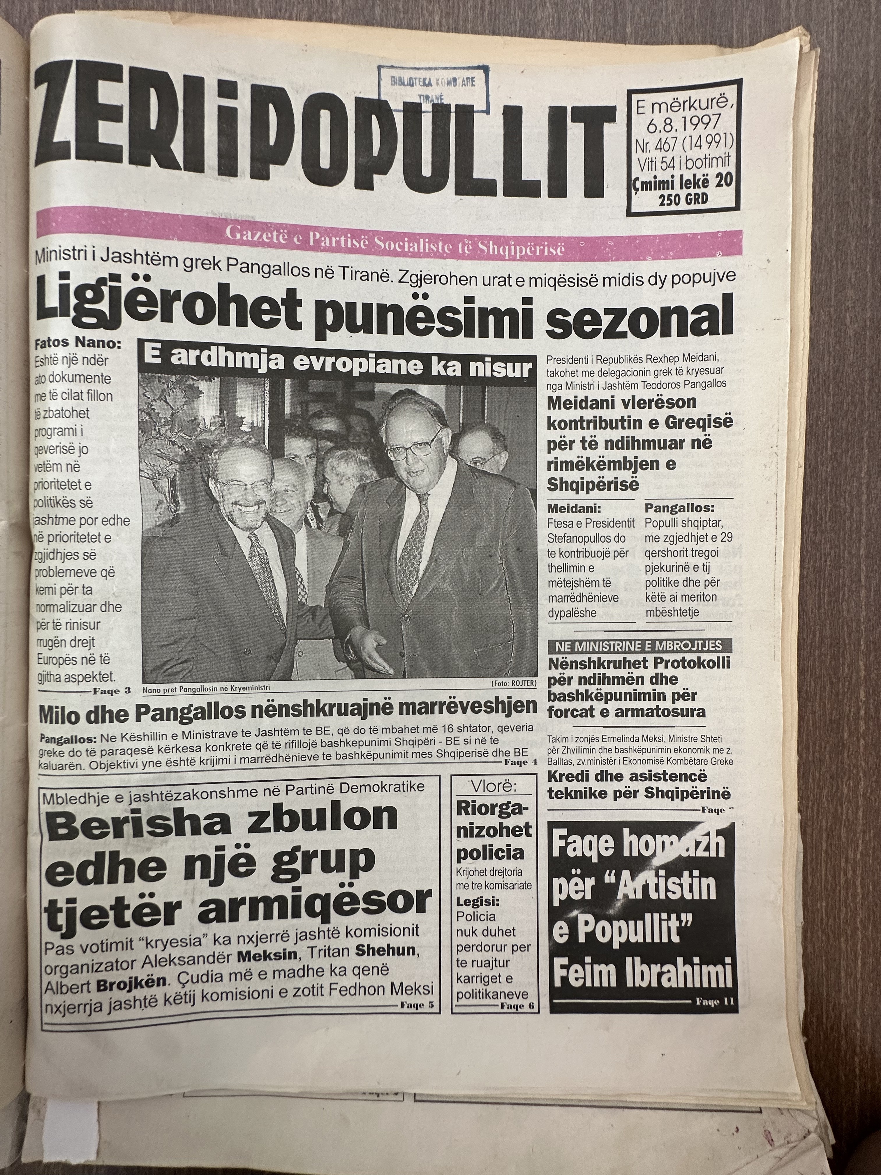 Zëri i Popullit 1997-08-06
