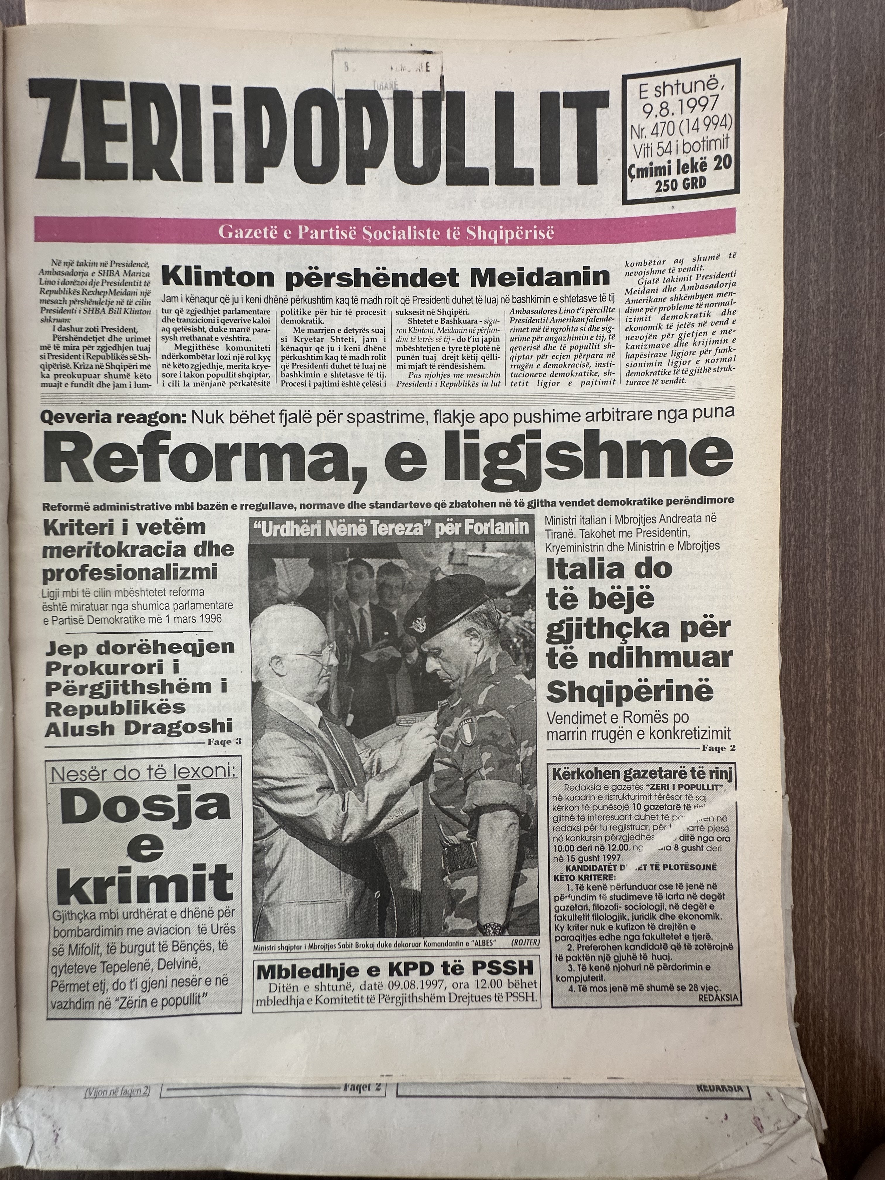 Zëri i Popullit 1997-08-09