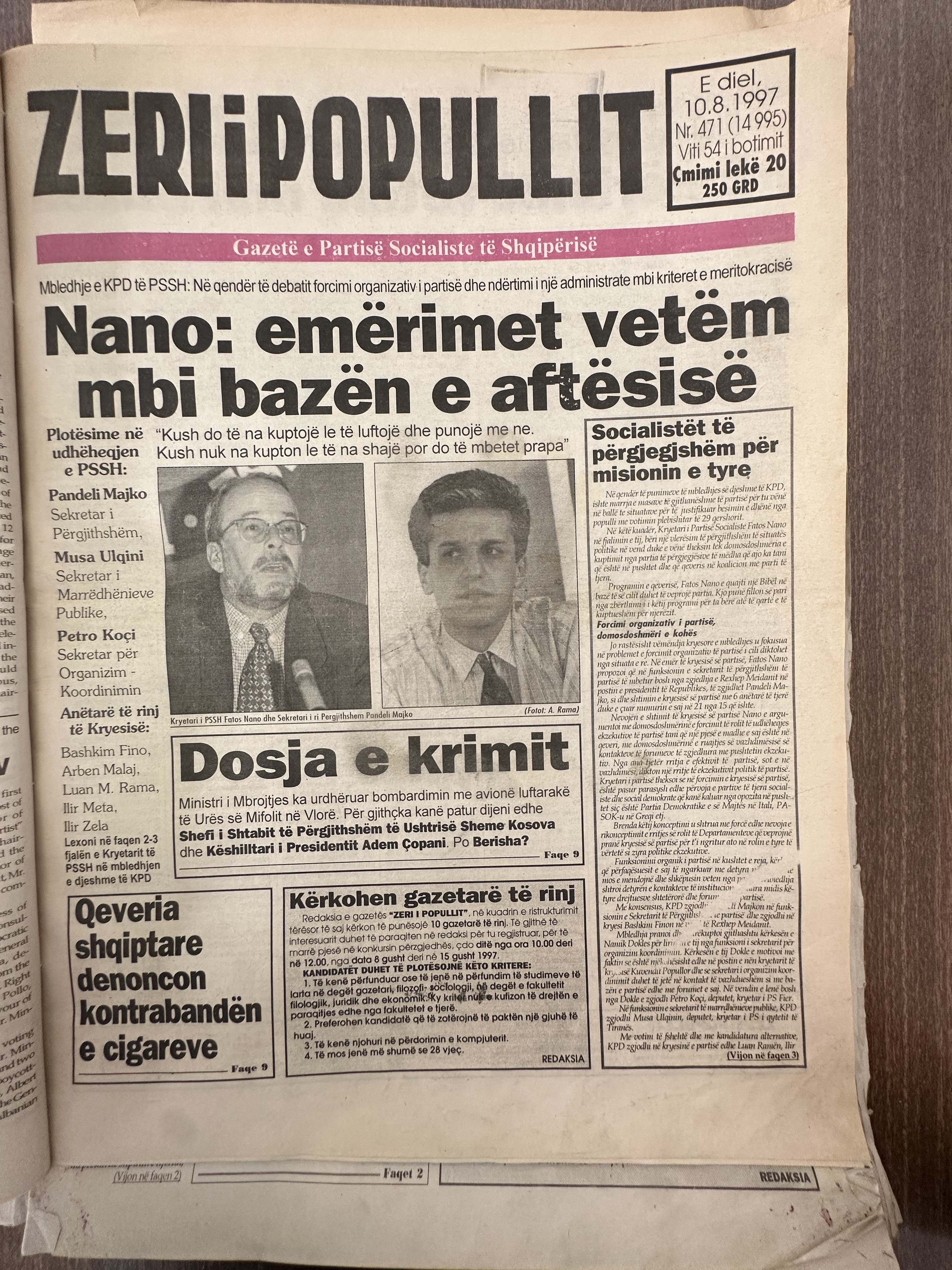 Zëri i Popullit 1997-08-10
