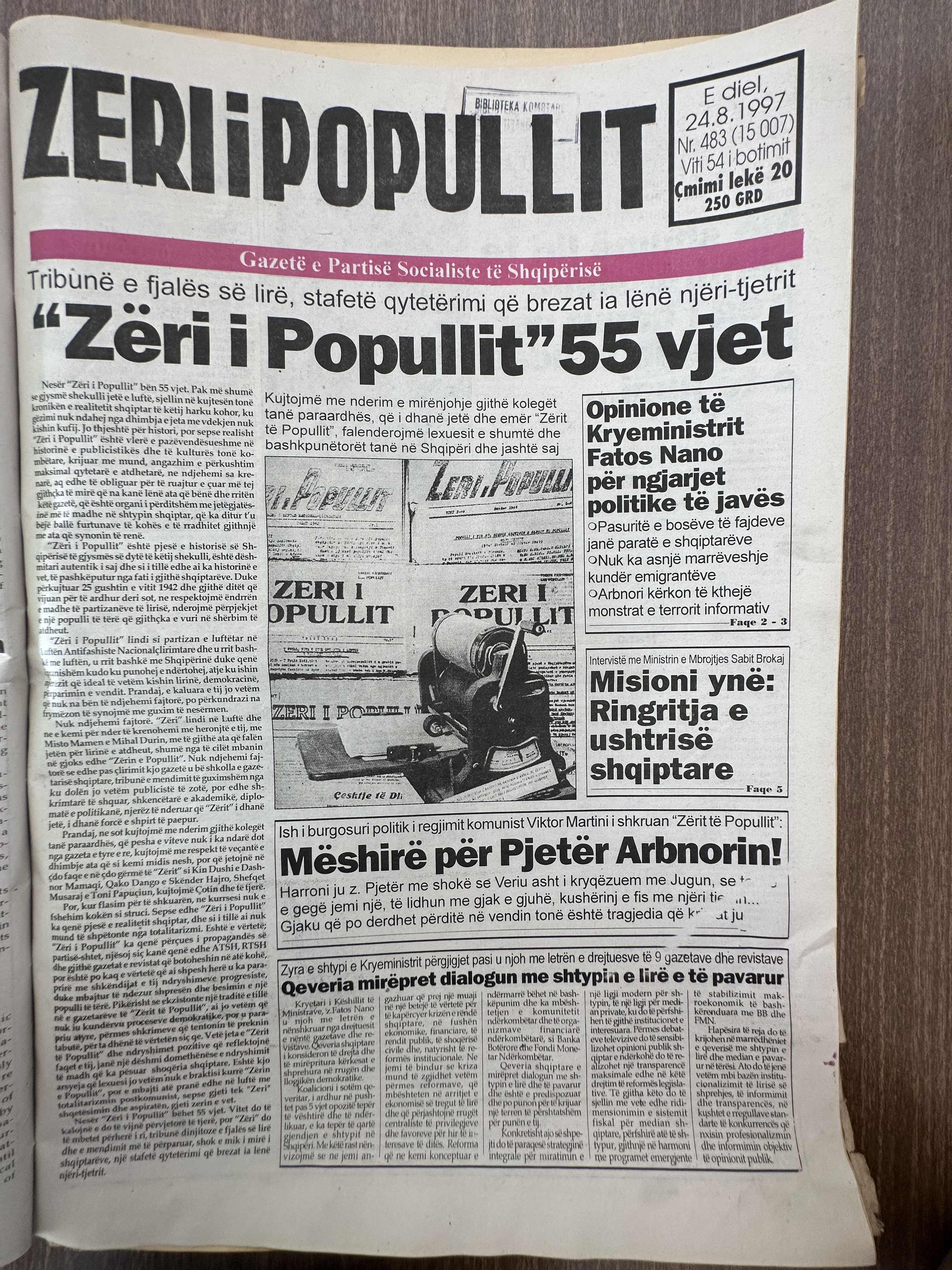 Zëri i Popullit 1997-08-24