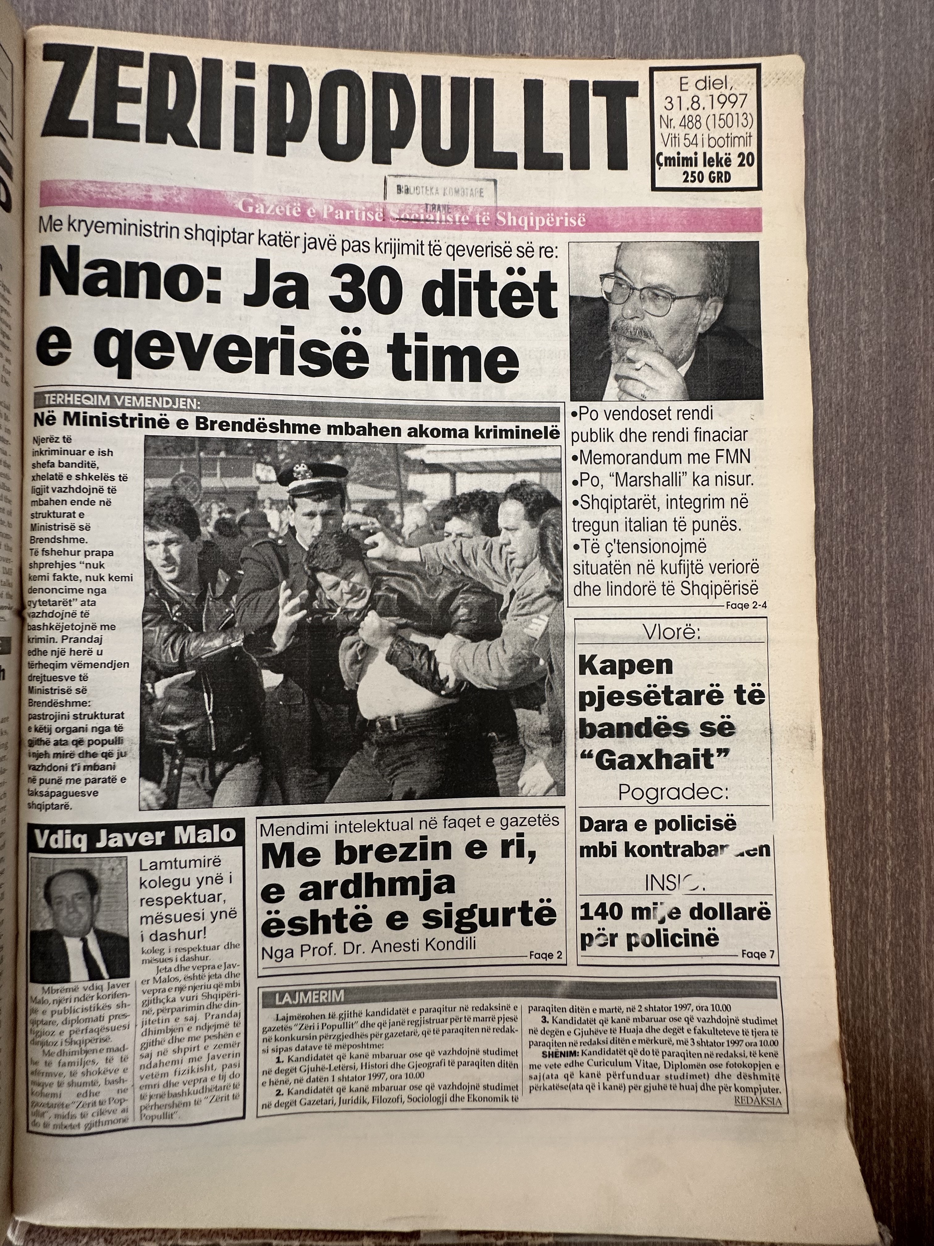 Zëri i Popullit 1997-08-31