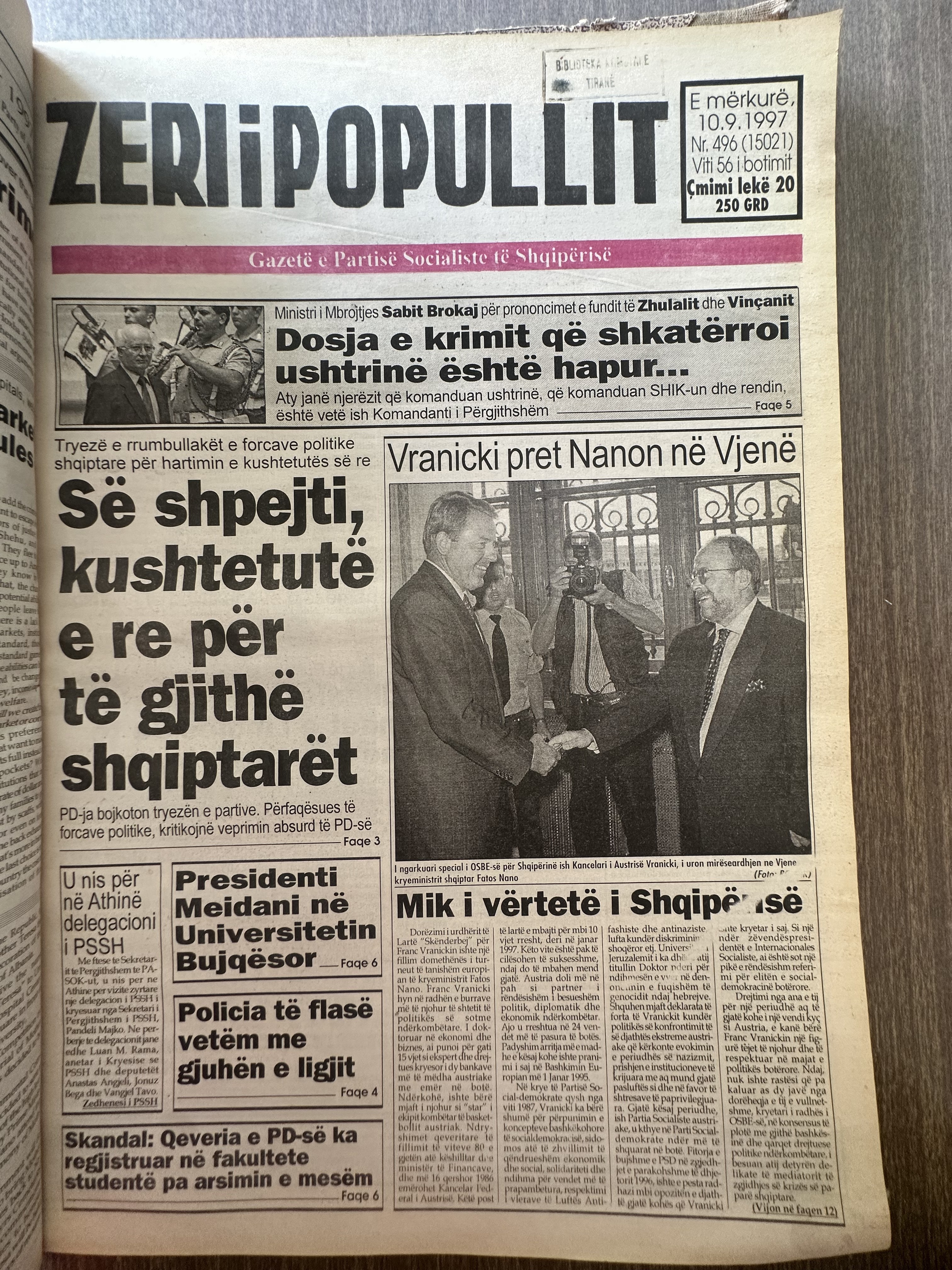 Zëri i Popullit 1997-09-10