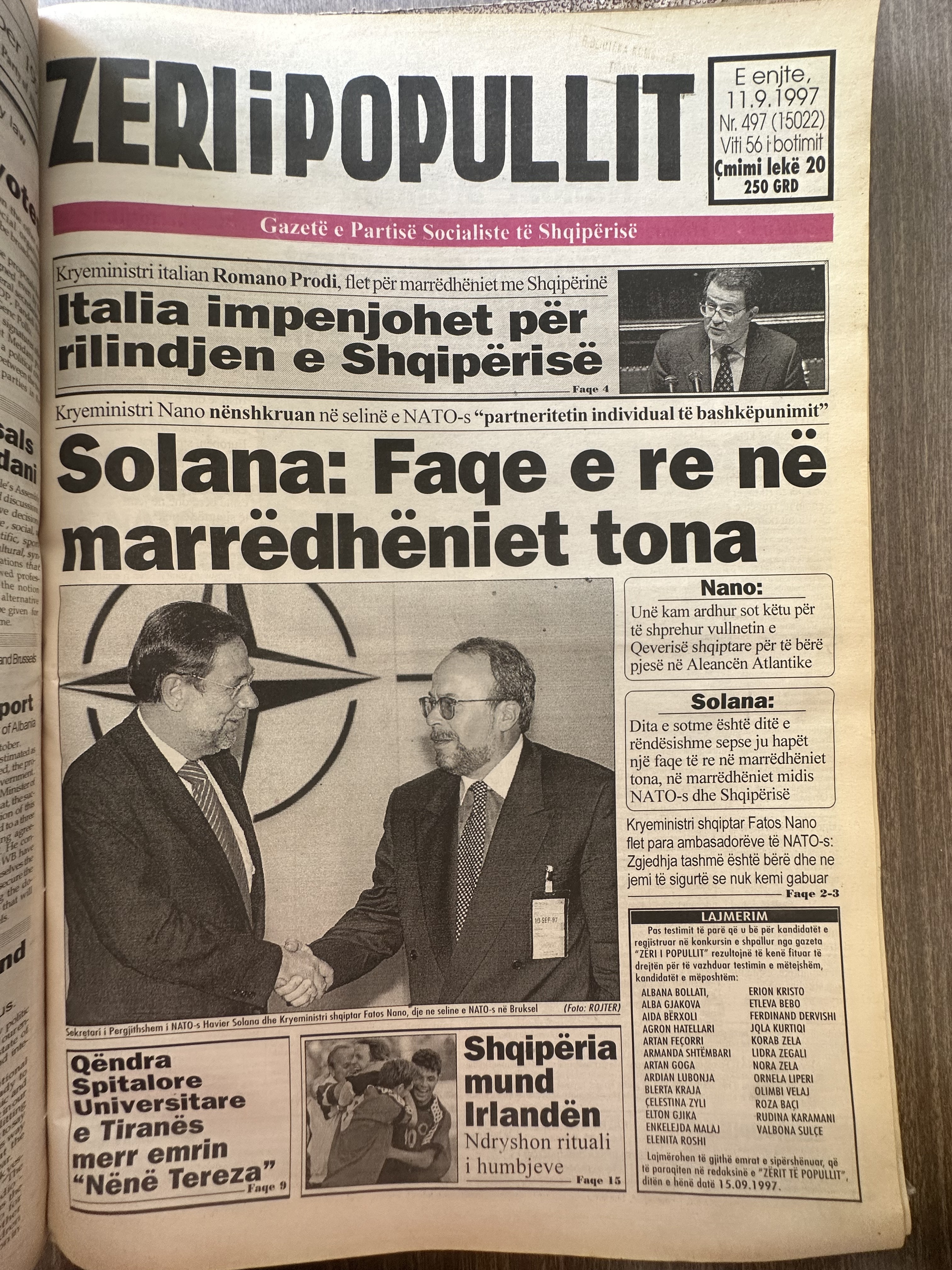 Zëri i Popullit 1997-09-11