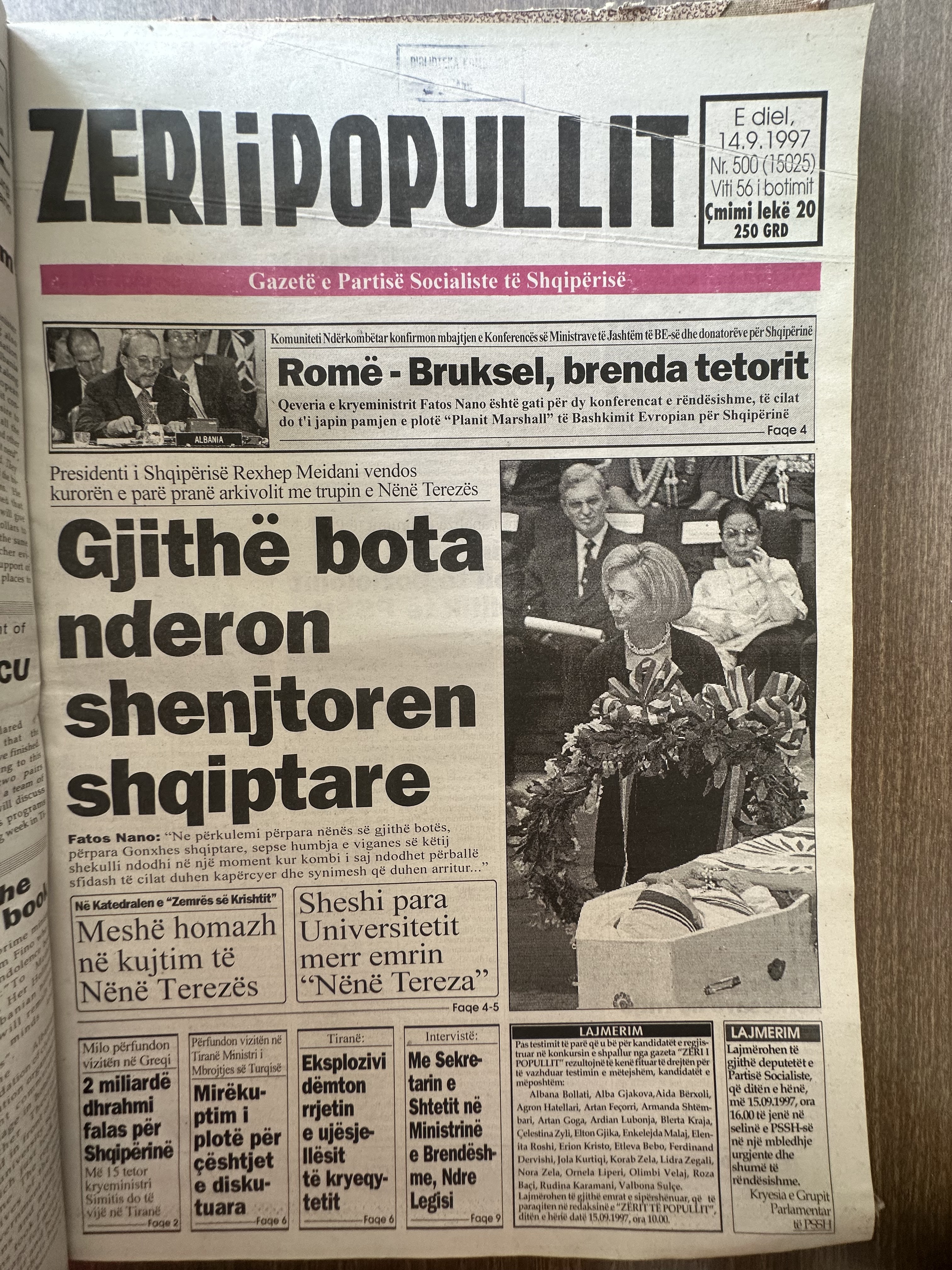Zëri i Popullit 1997-09-14