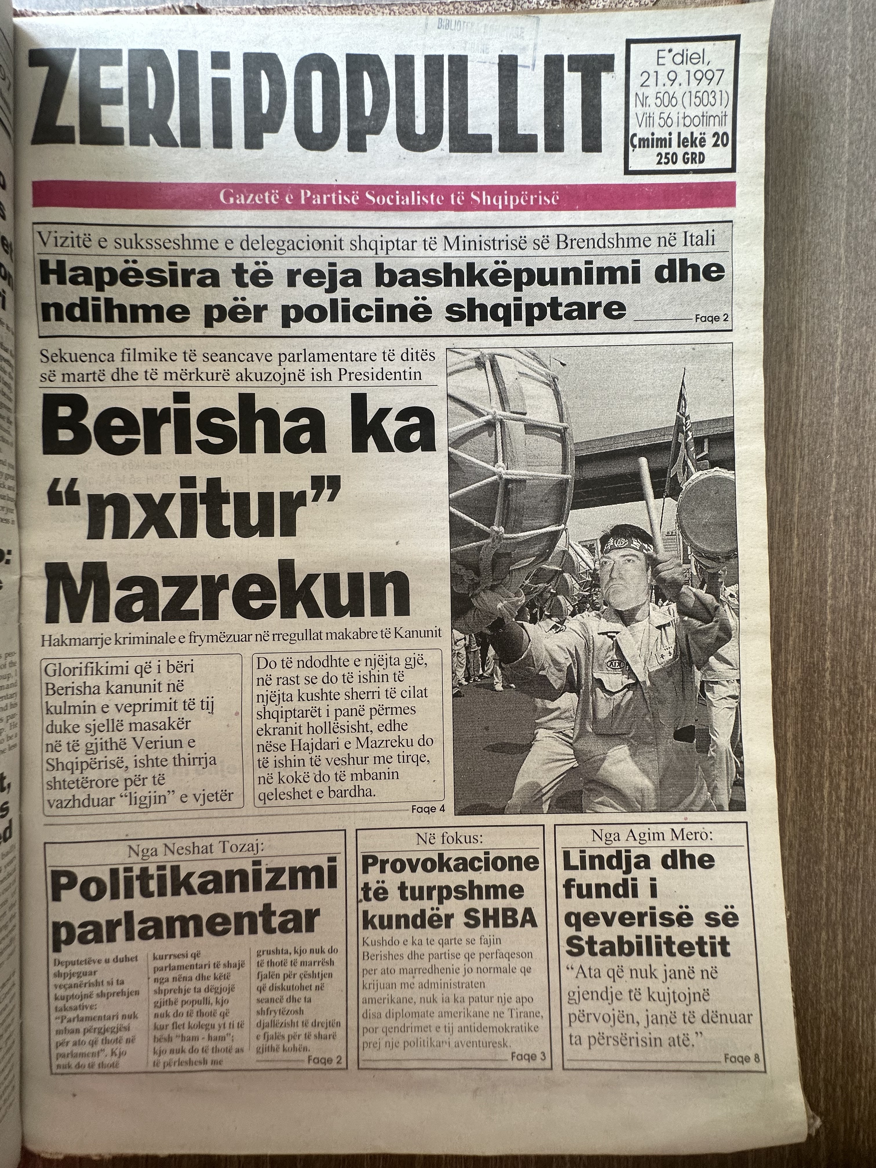 Zëri i Popullit 1997-09-21