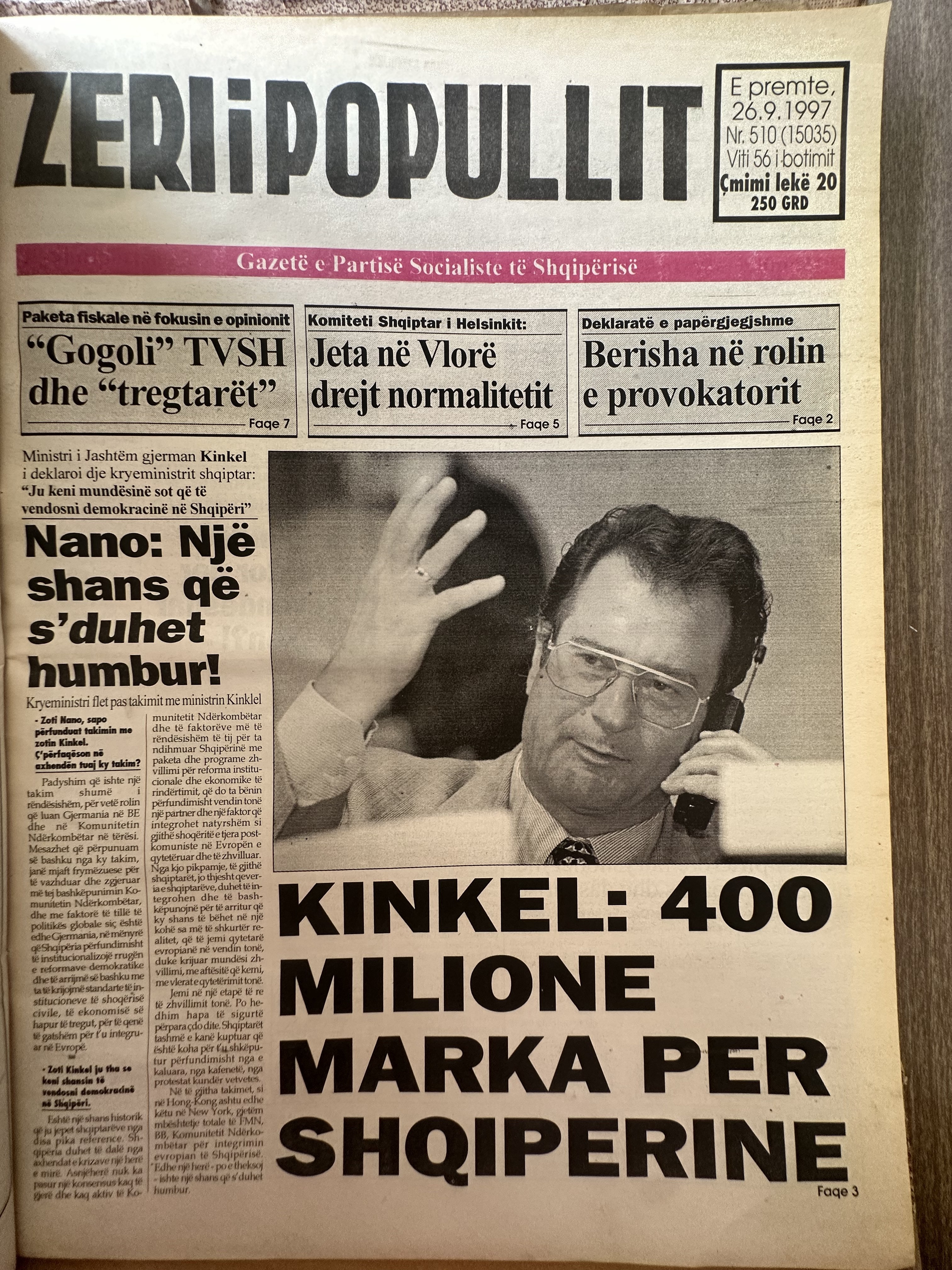 Zëri i Popullit 1997-09-26