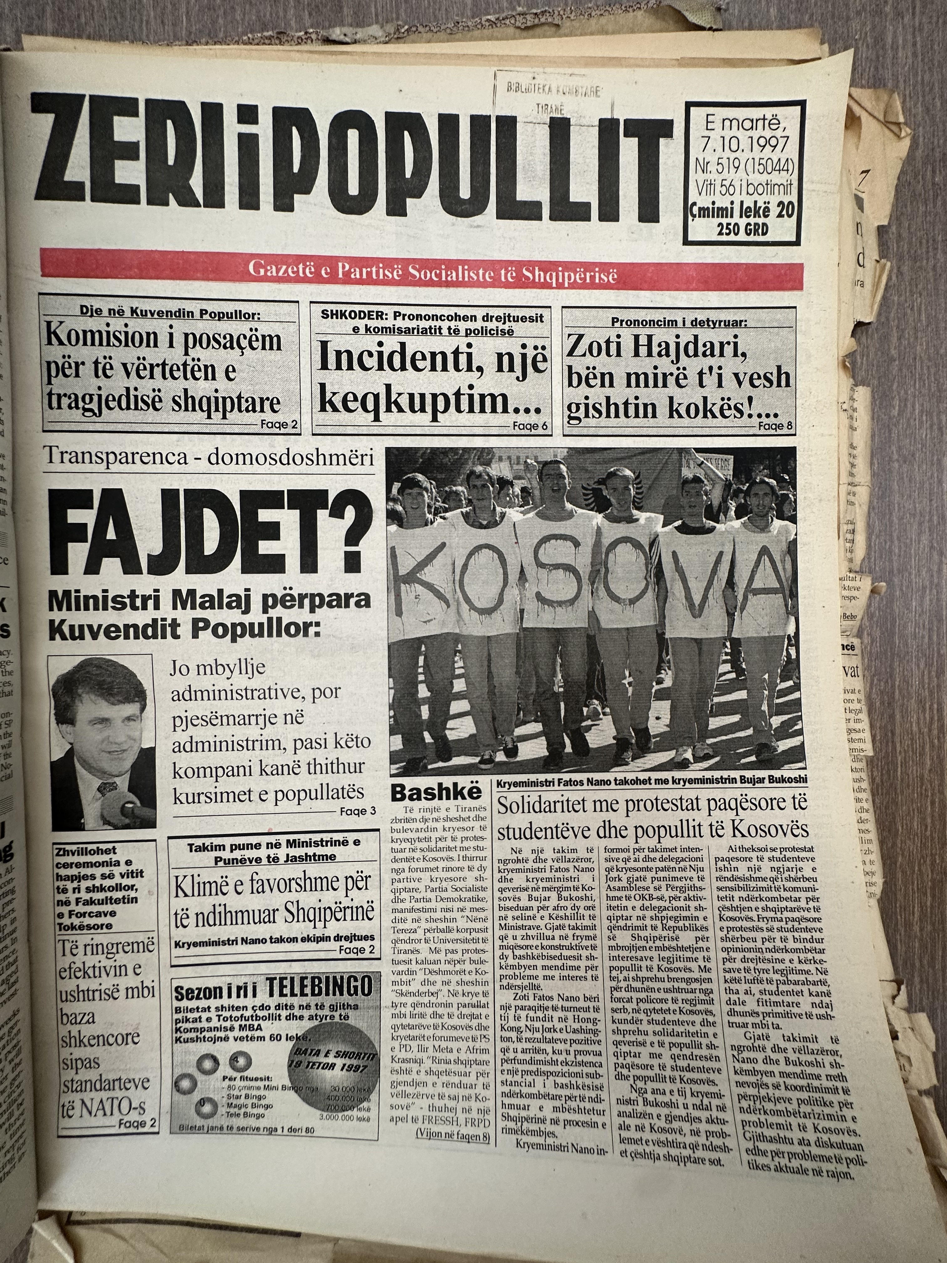 Zëri i Popullit 1997-10-07